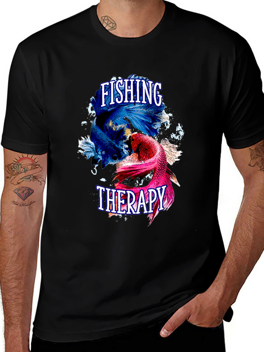 Fishing Therapy Graphic T-Shirt