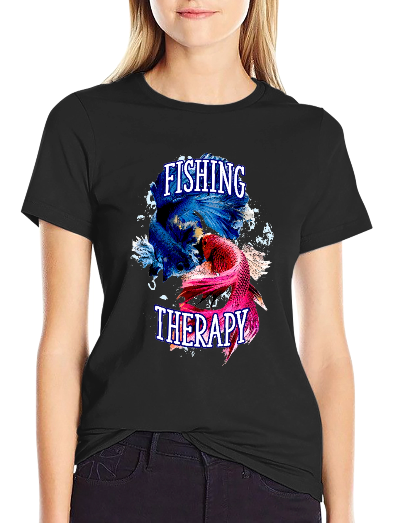 Fishing Therapy Graphic T-Shirt