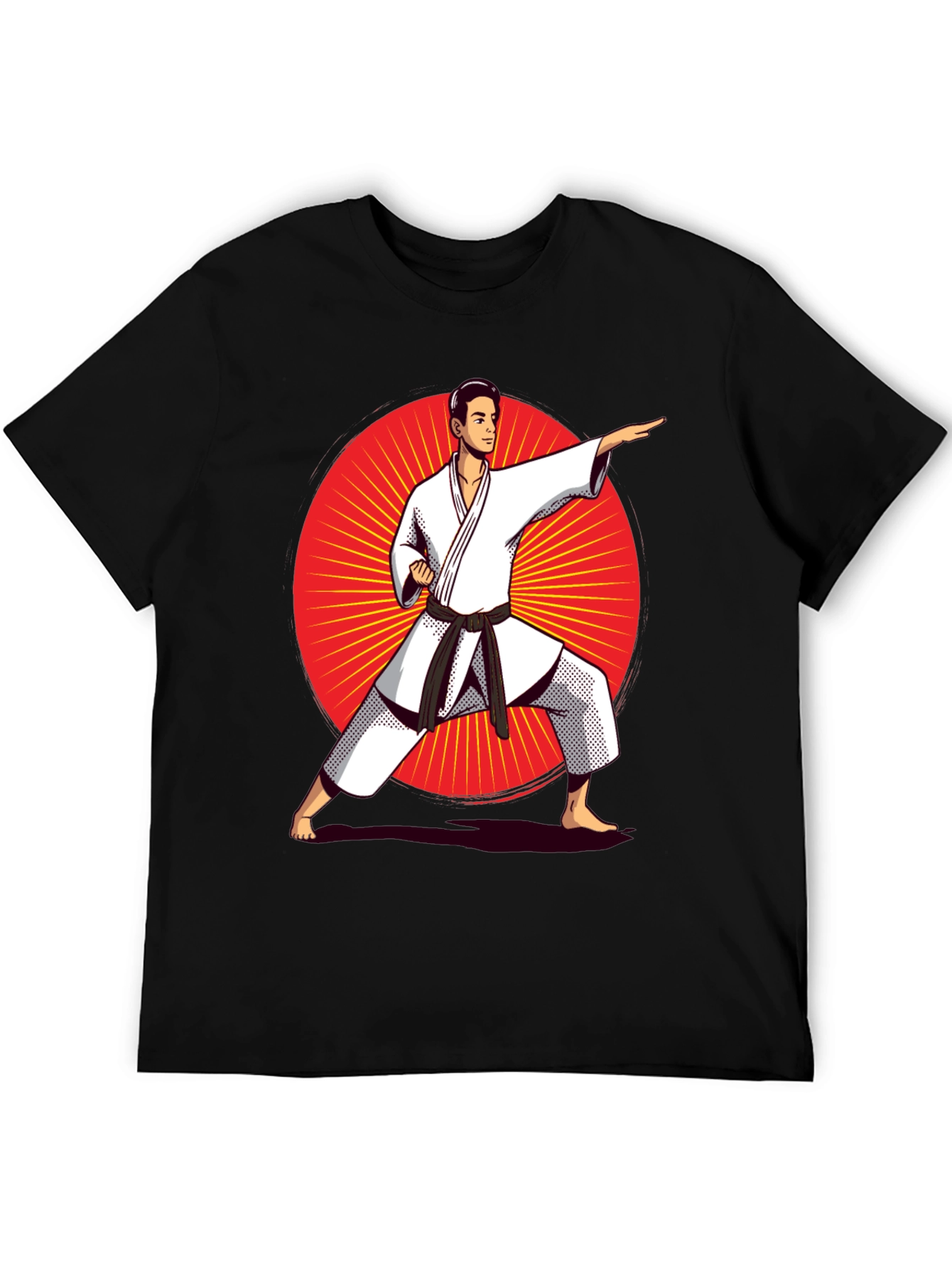 Karate Fighter Graphic Tee - Martial Arts Style