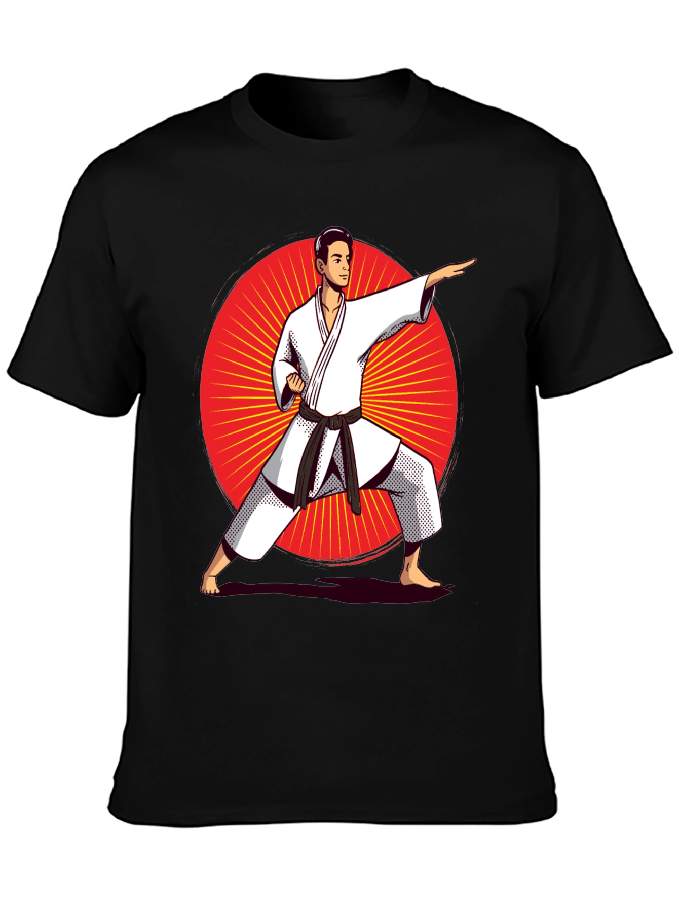 Karate Fighter Graphic Tee - Martial Arts Style