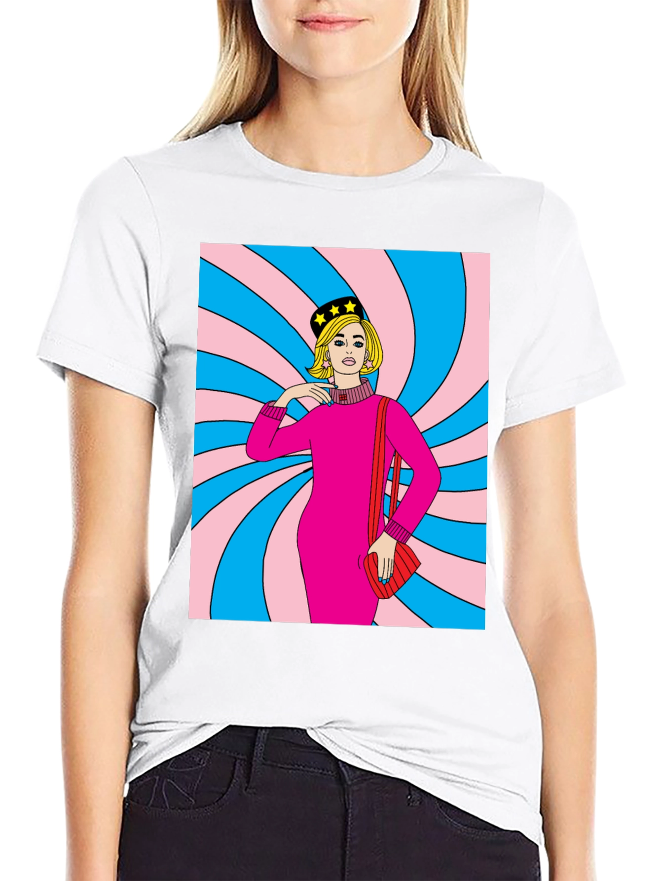 Retro Swirl Pop Art T-Shirt