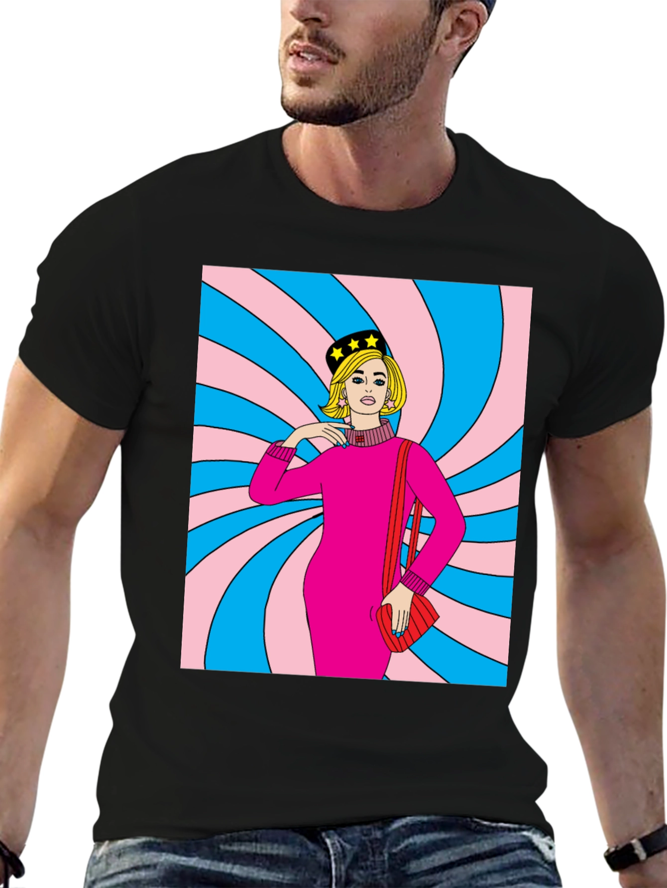 Retro Swirl Pop Art T-Shirt