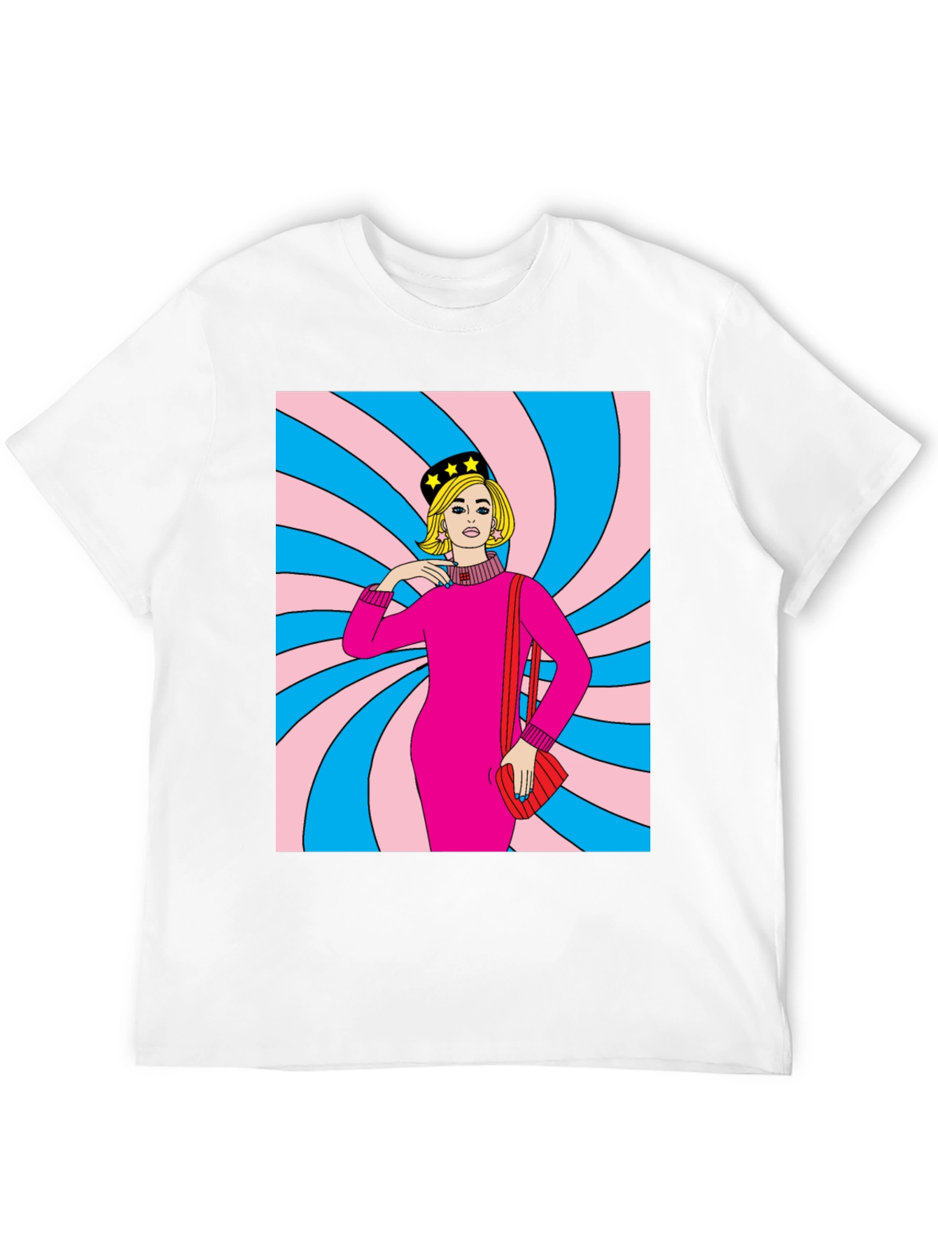 Retro Swirl Pop Art T-Shirt