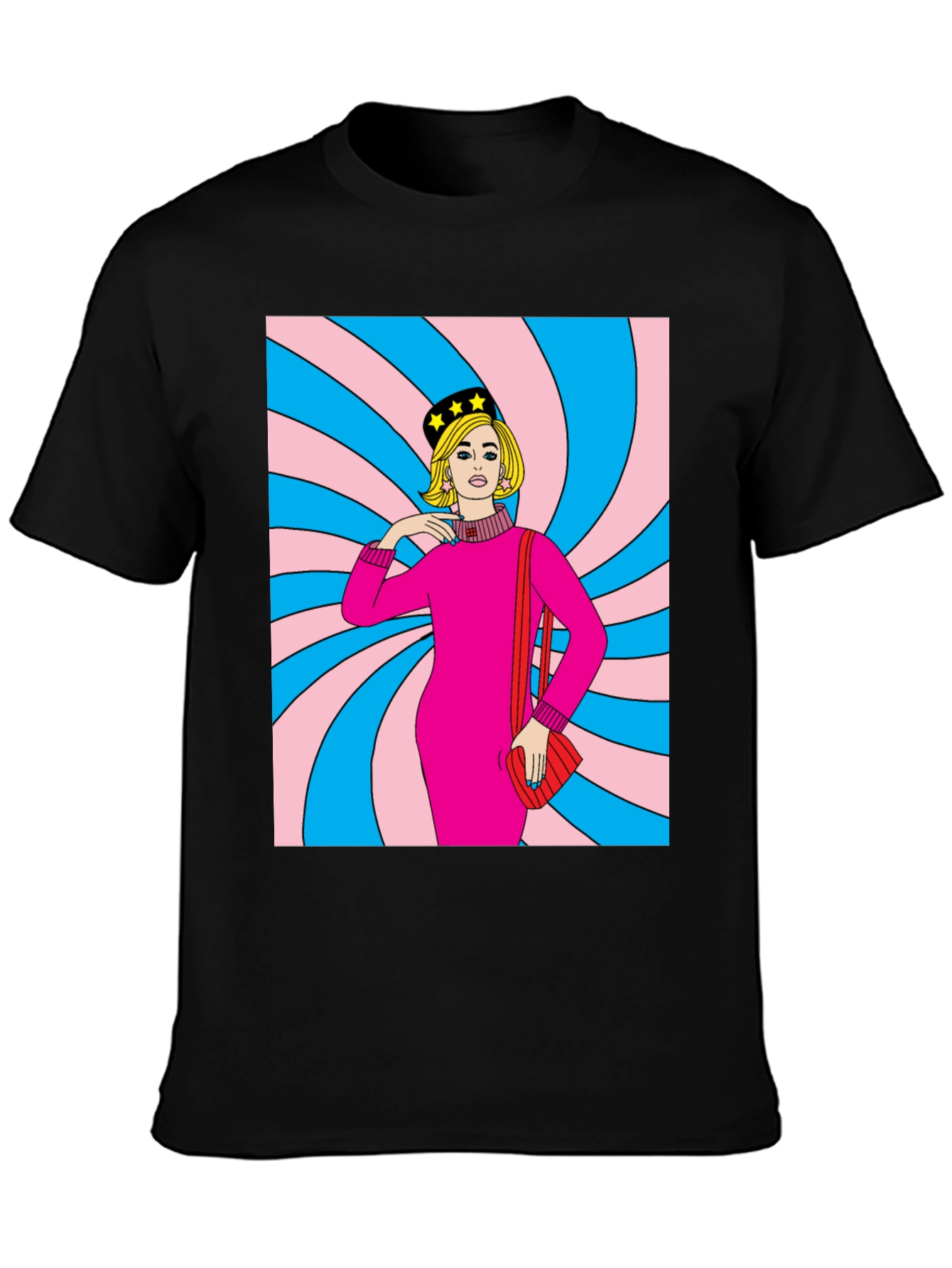 Retro Swirl Pop Art T-Shirt