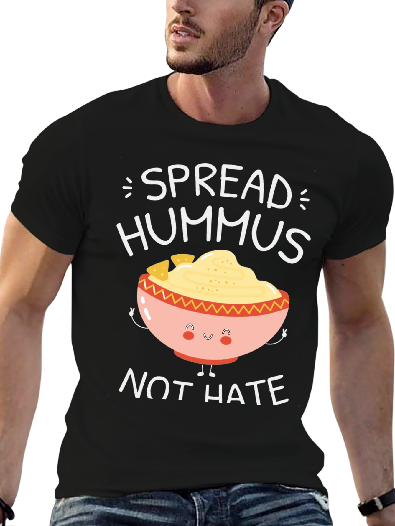 Hummus Spread T-Shirt - Vegan & Positive Vibes