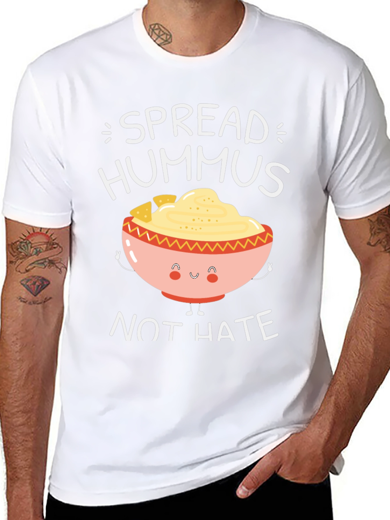 Hummus Spread T-Shirt - Vegan & Positive Vibes