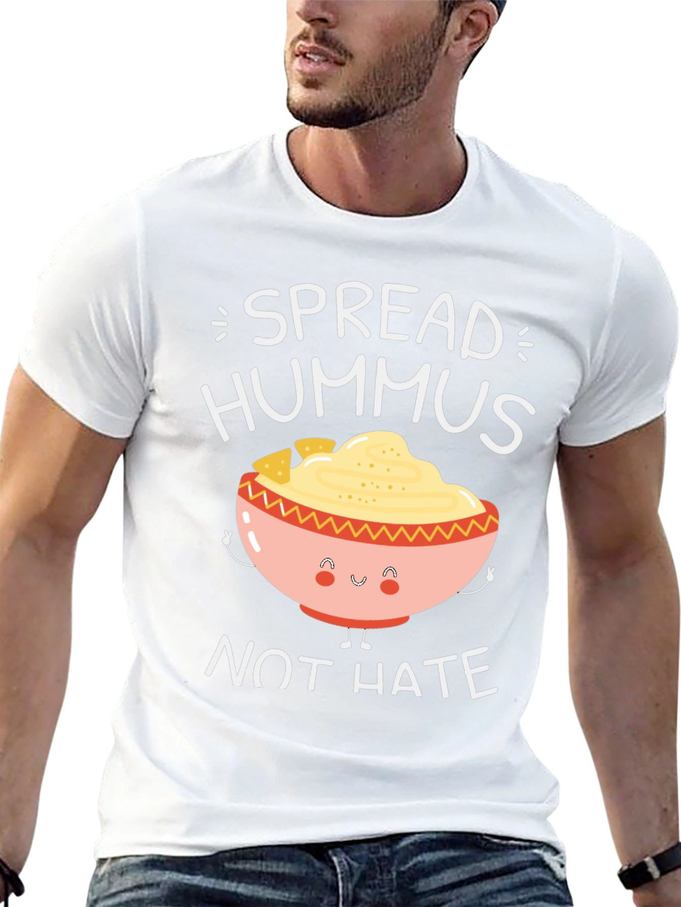 Hummus Spread T-Shirt - Vegan & Positive Vibes