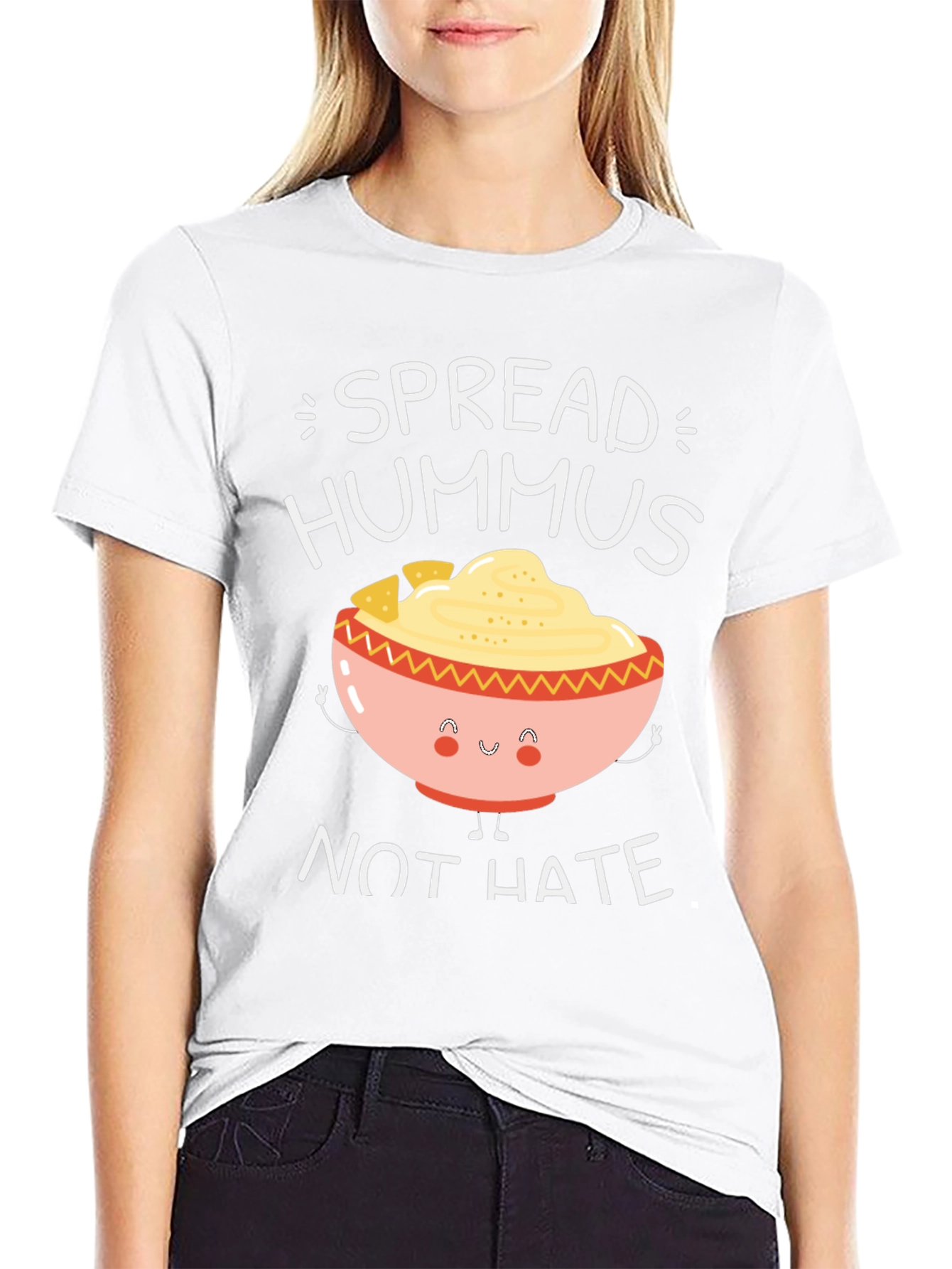 Hummus Spread T-Shirt - Vegan & Positive Vibes