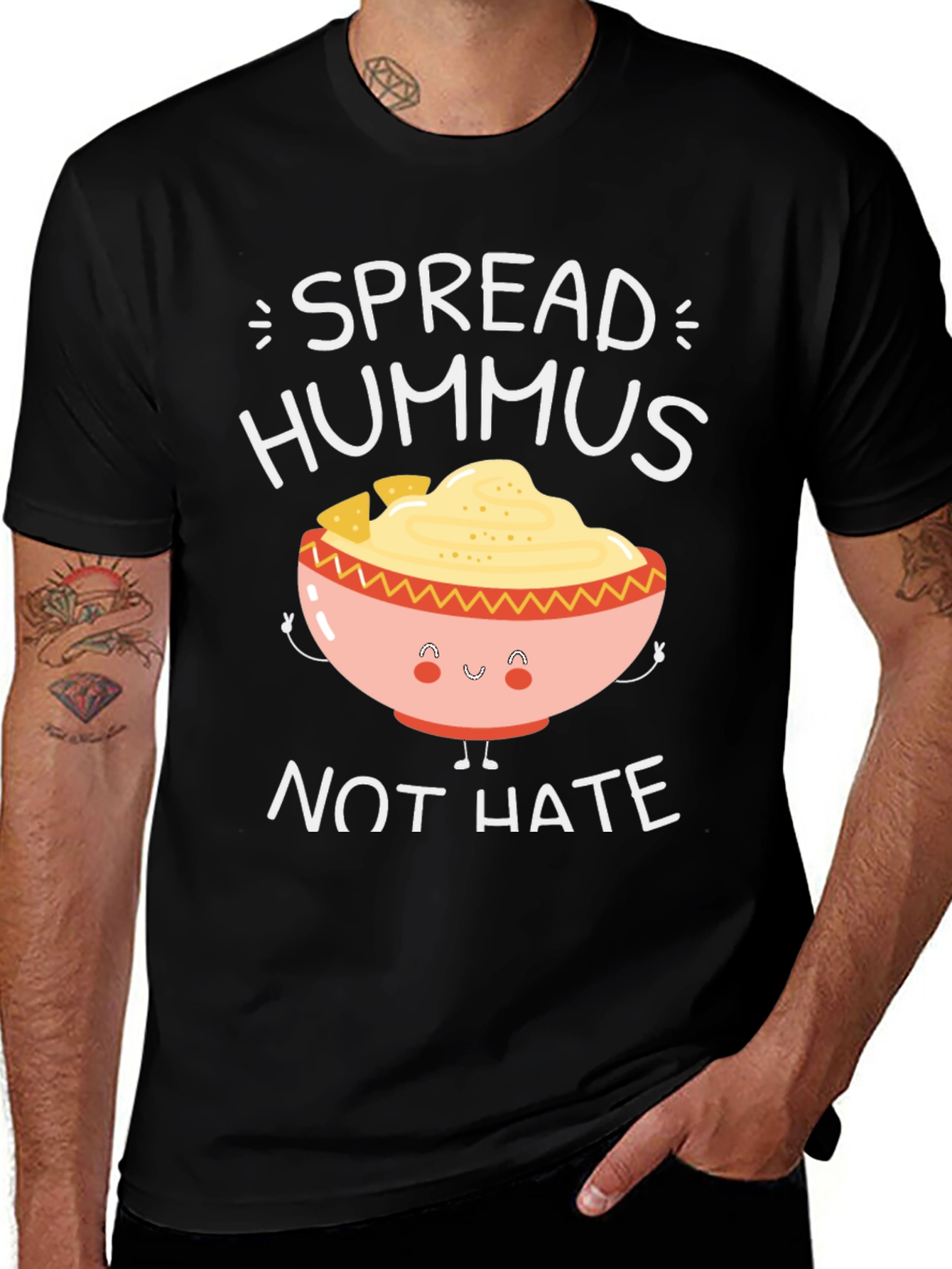 Hummus Spread T-Shirt - Vegan & Positive Vibes