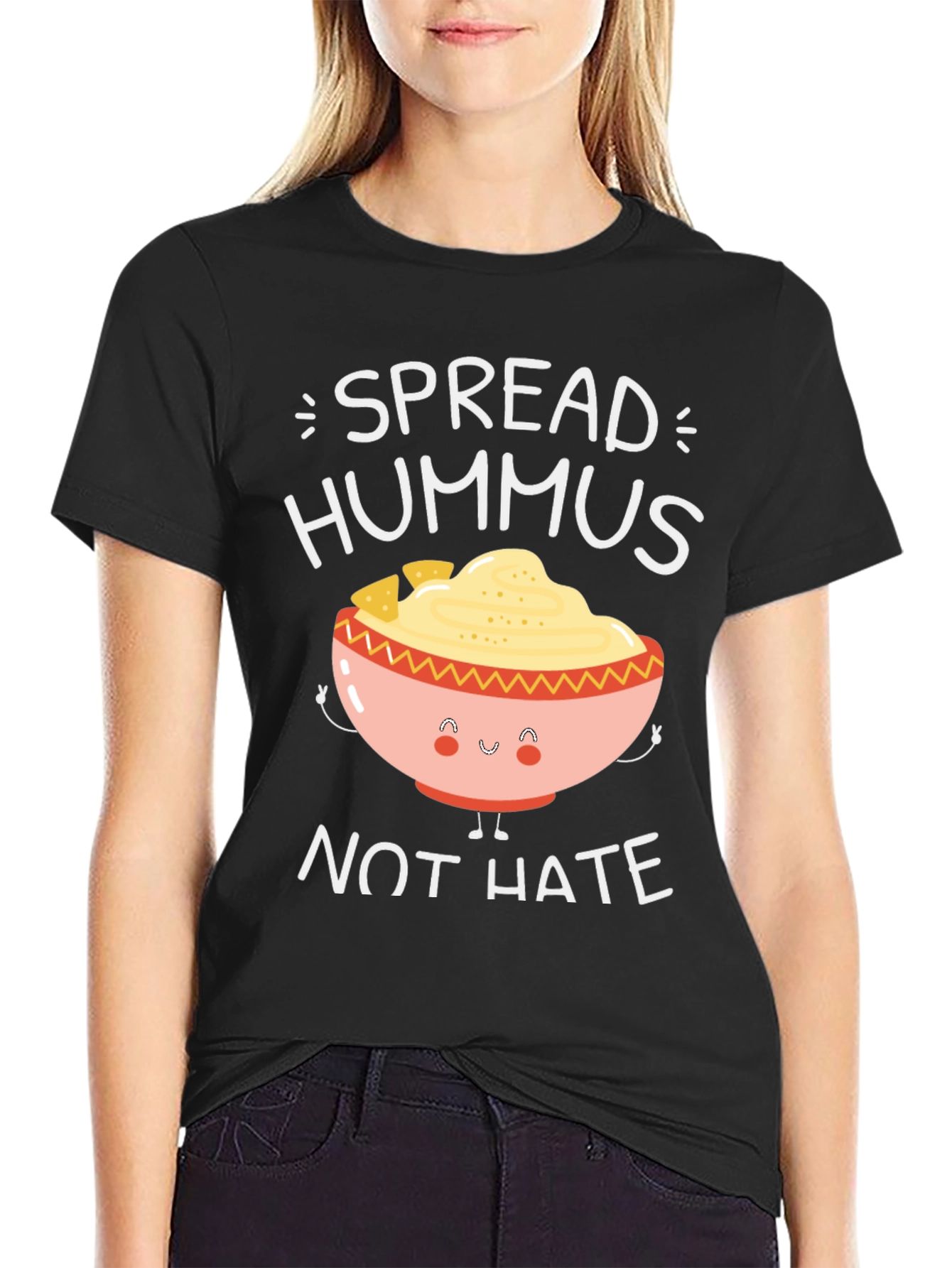 Hummus Spread T-Shirt - Vegan & Positive Vibes