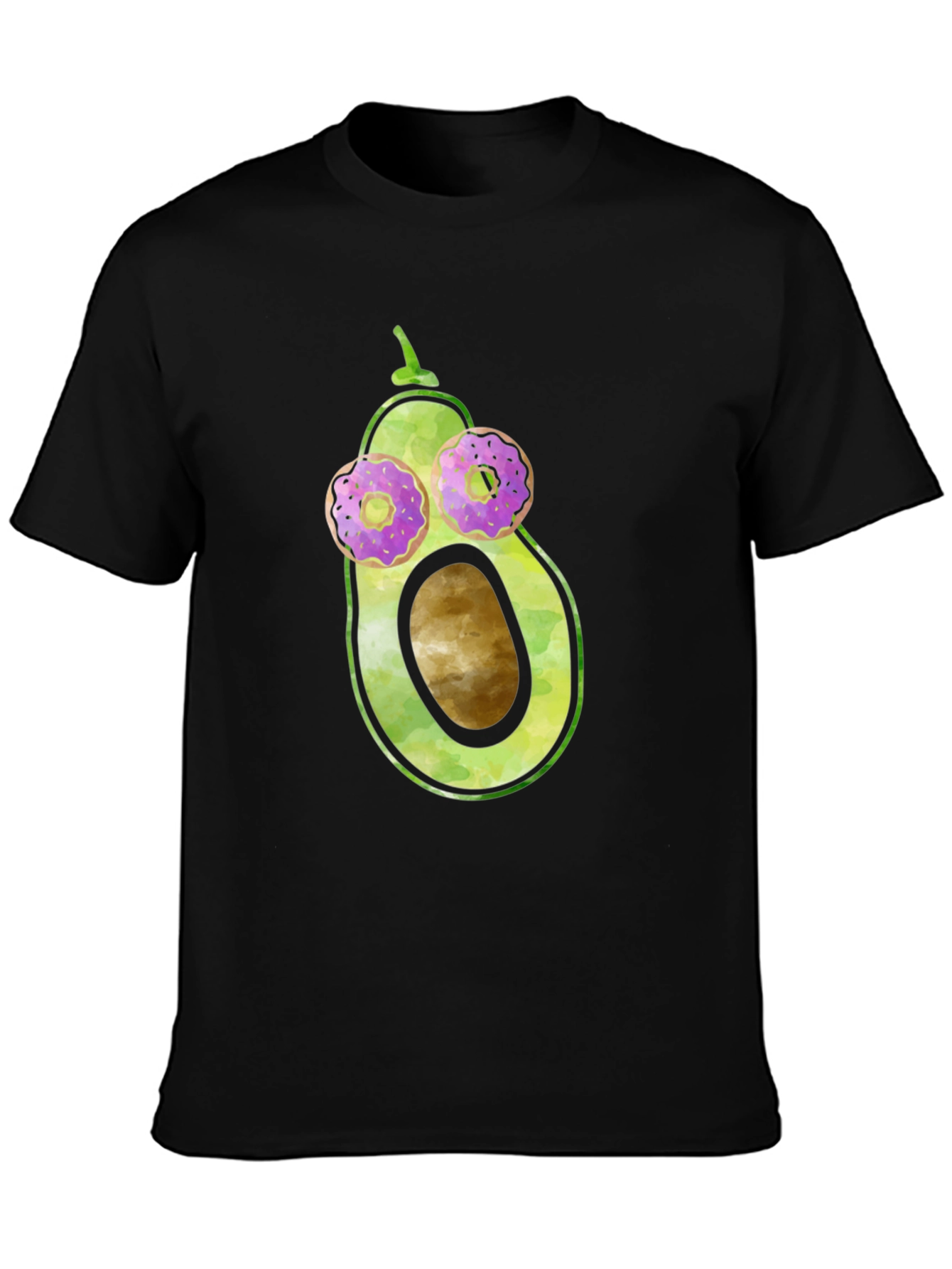 Avocado Donut Eyes Funny Graphic Tee