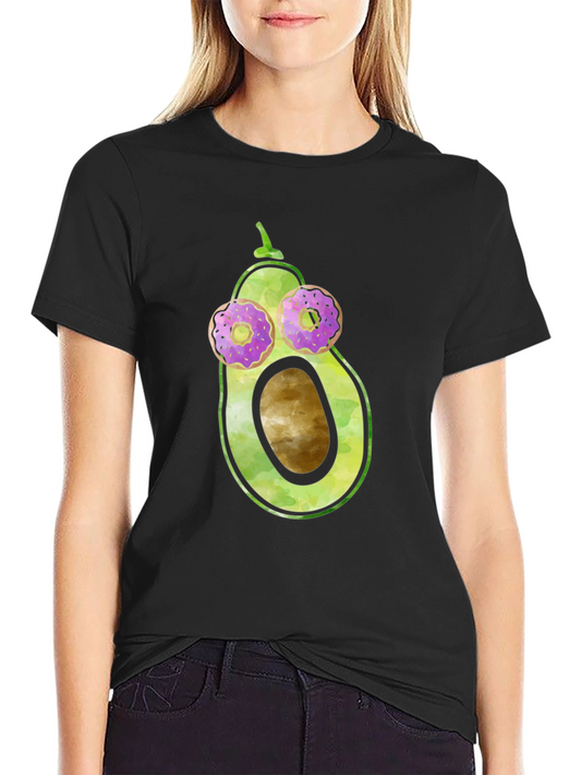 Avocado Donut Eyes Funny Graphic Tee