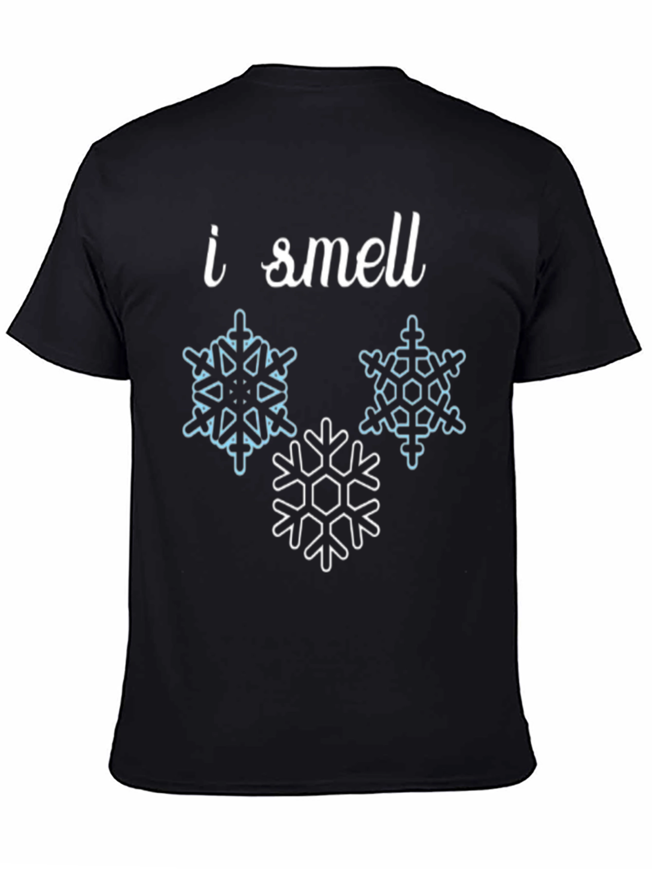 I Smell Snowflakes Black Graphic Tee Shirt