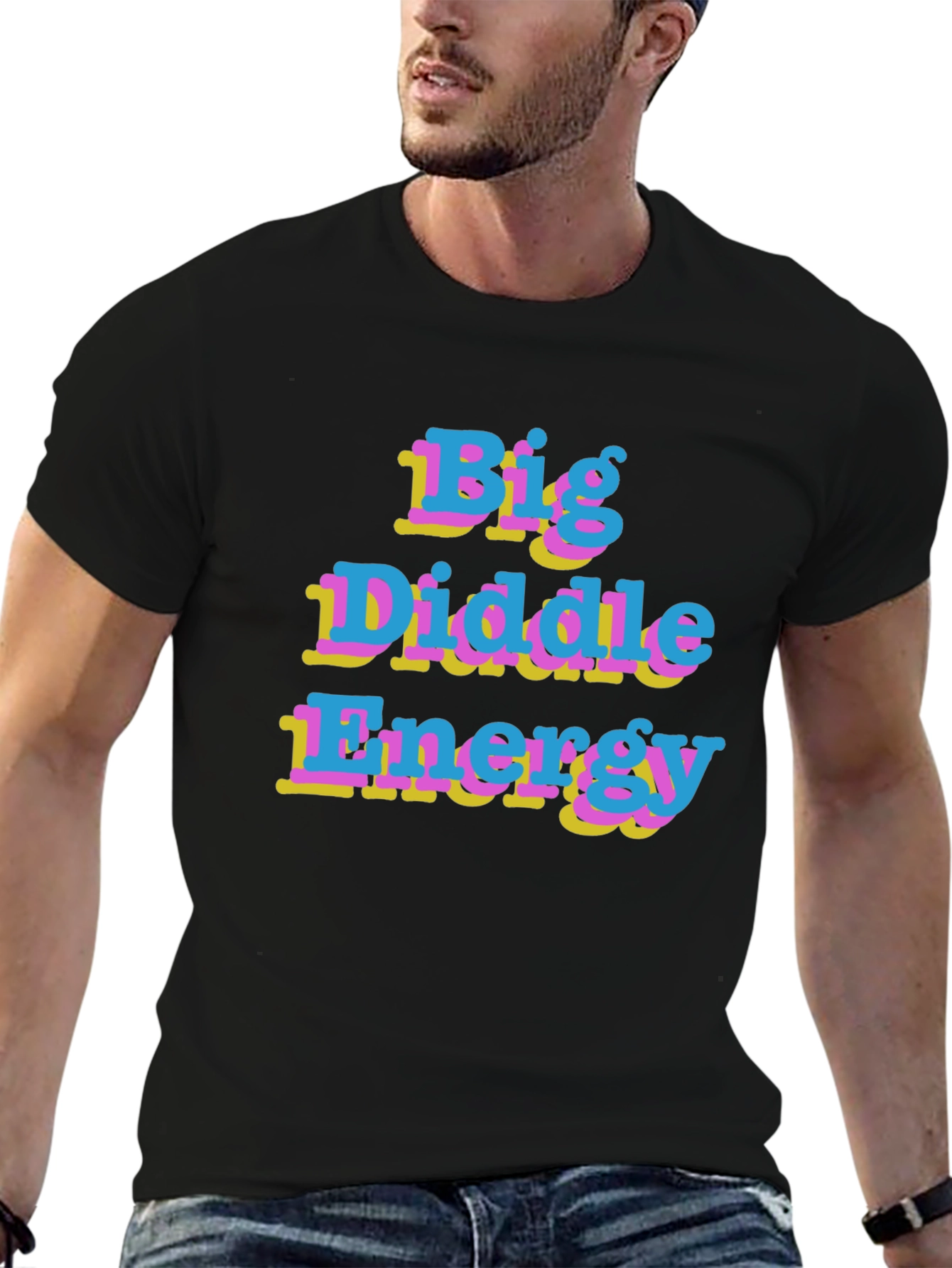 Big Diddle Energy Graphic Tee - Black Unisex T-Shirt