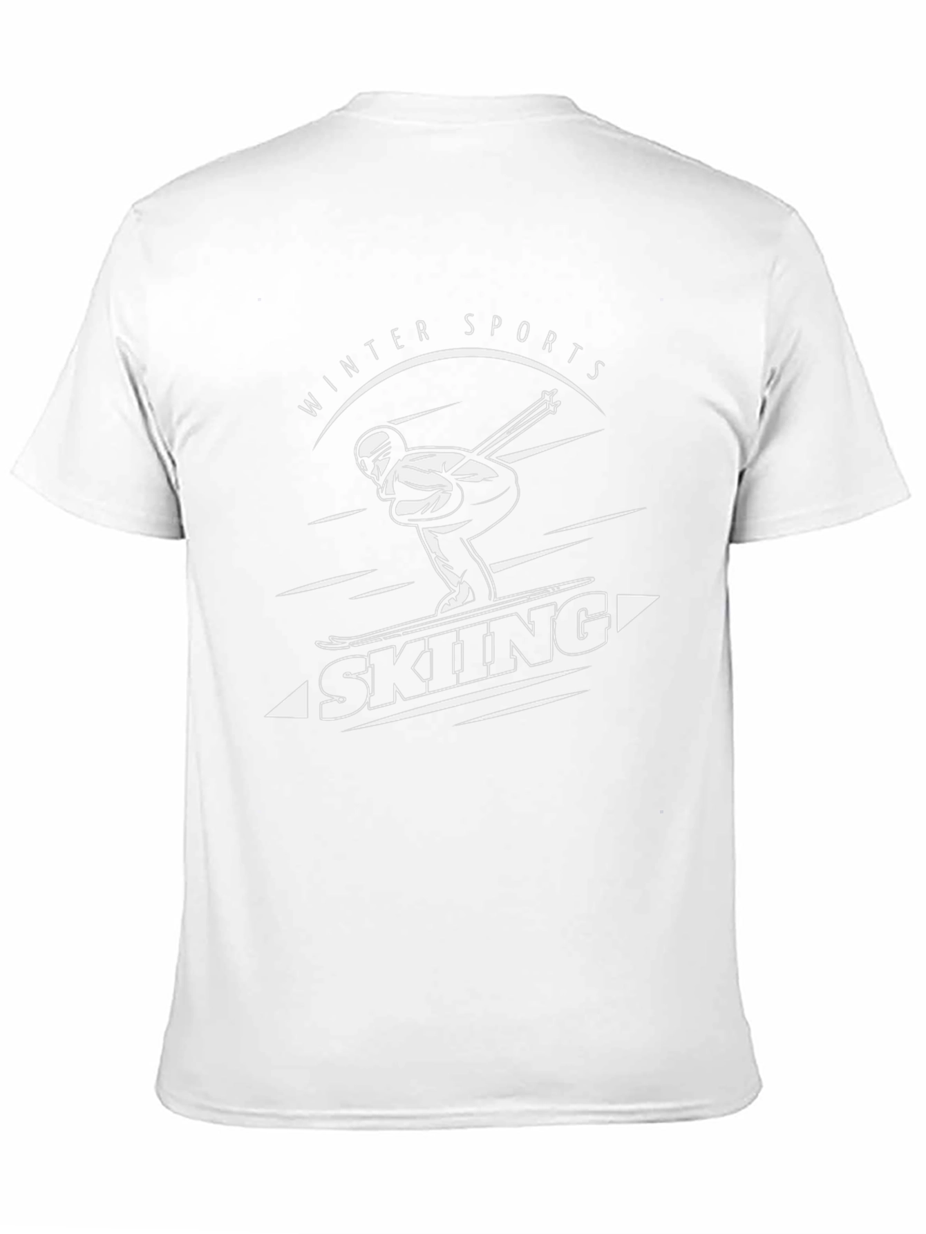 Skiing Winter Sports Graphic Tee - Black