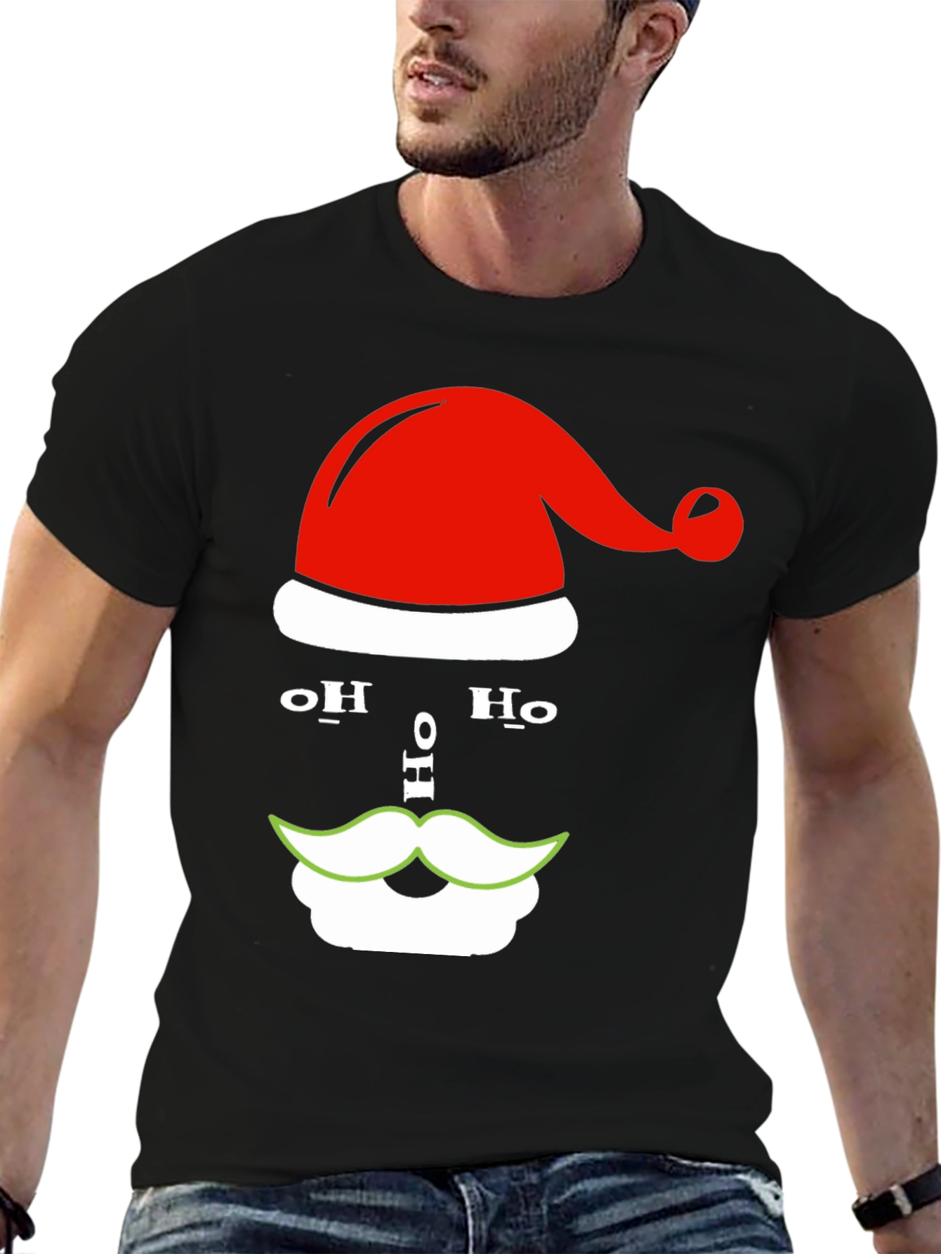 Festive Santa Ho Ho Ho Graphic Tee