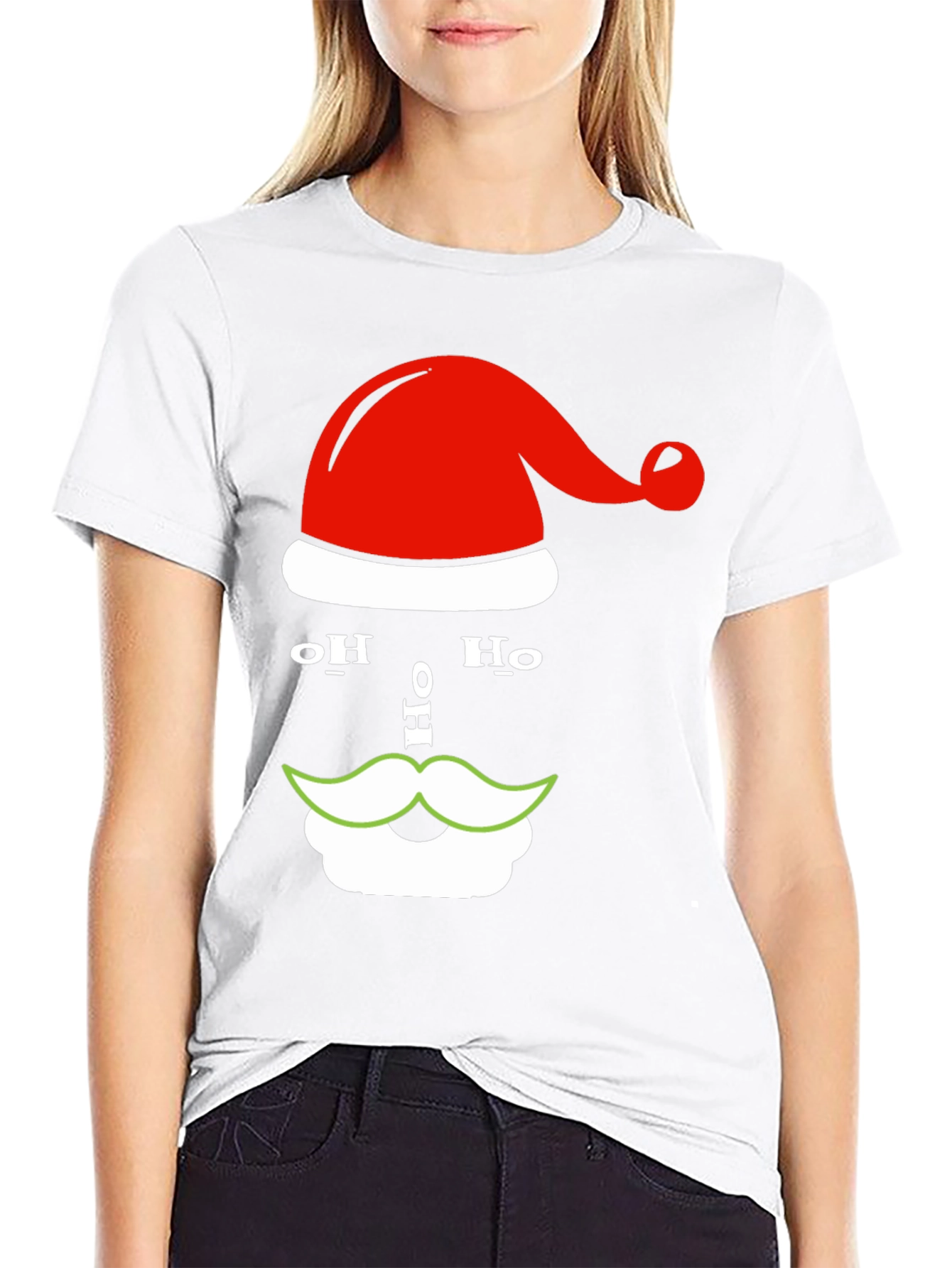 Festive Santa Ho Ho Ho Graphic Tee