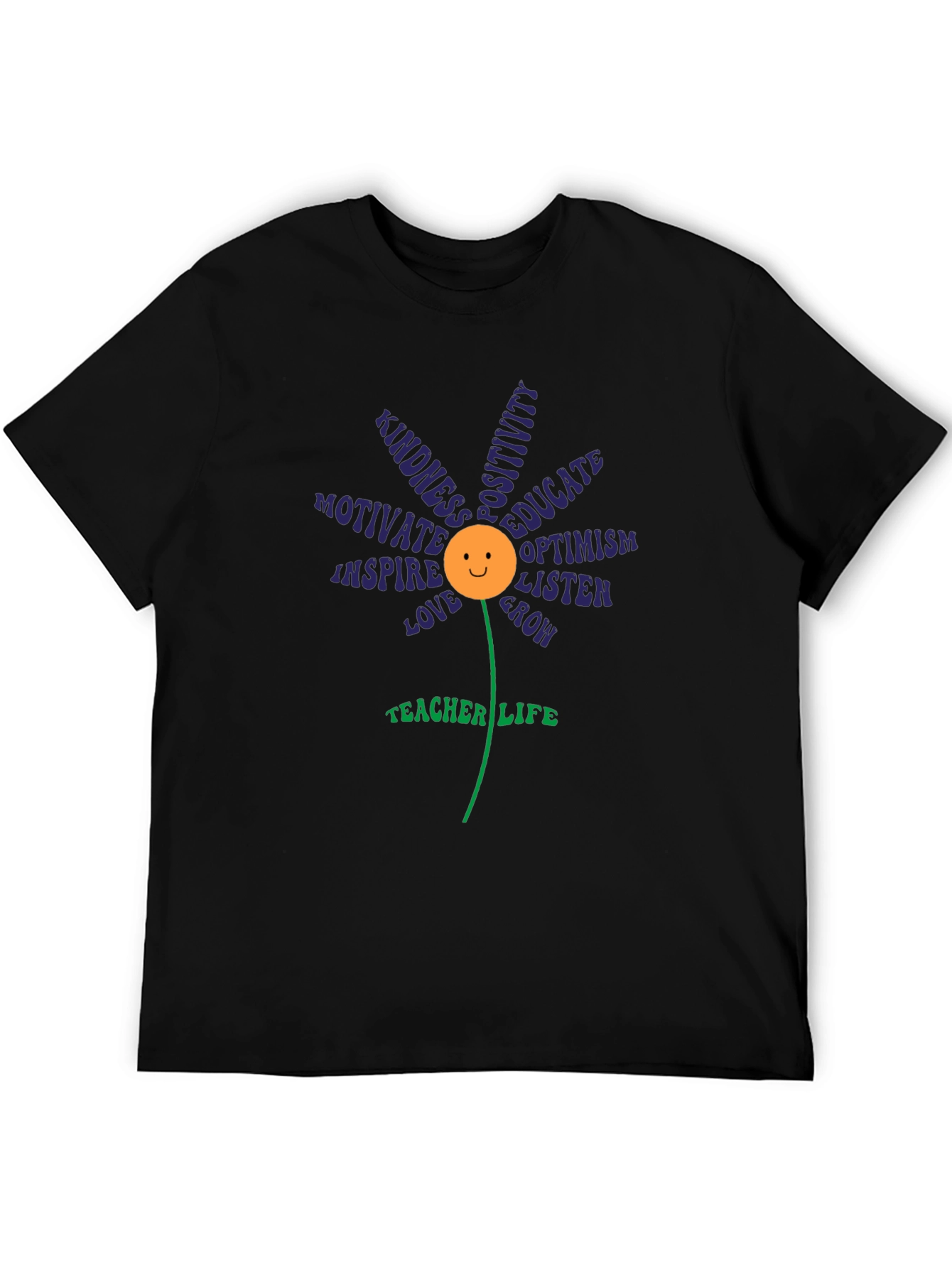 Teacher Life Flower Graphic T-Shirt