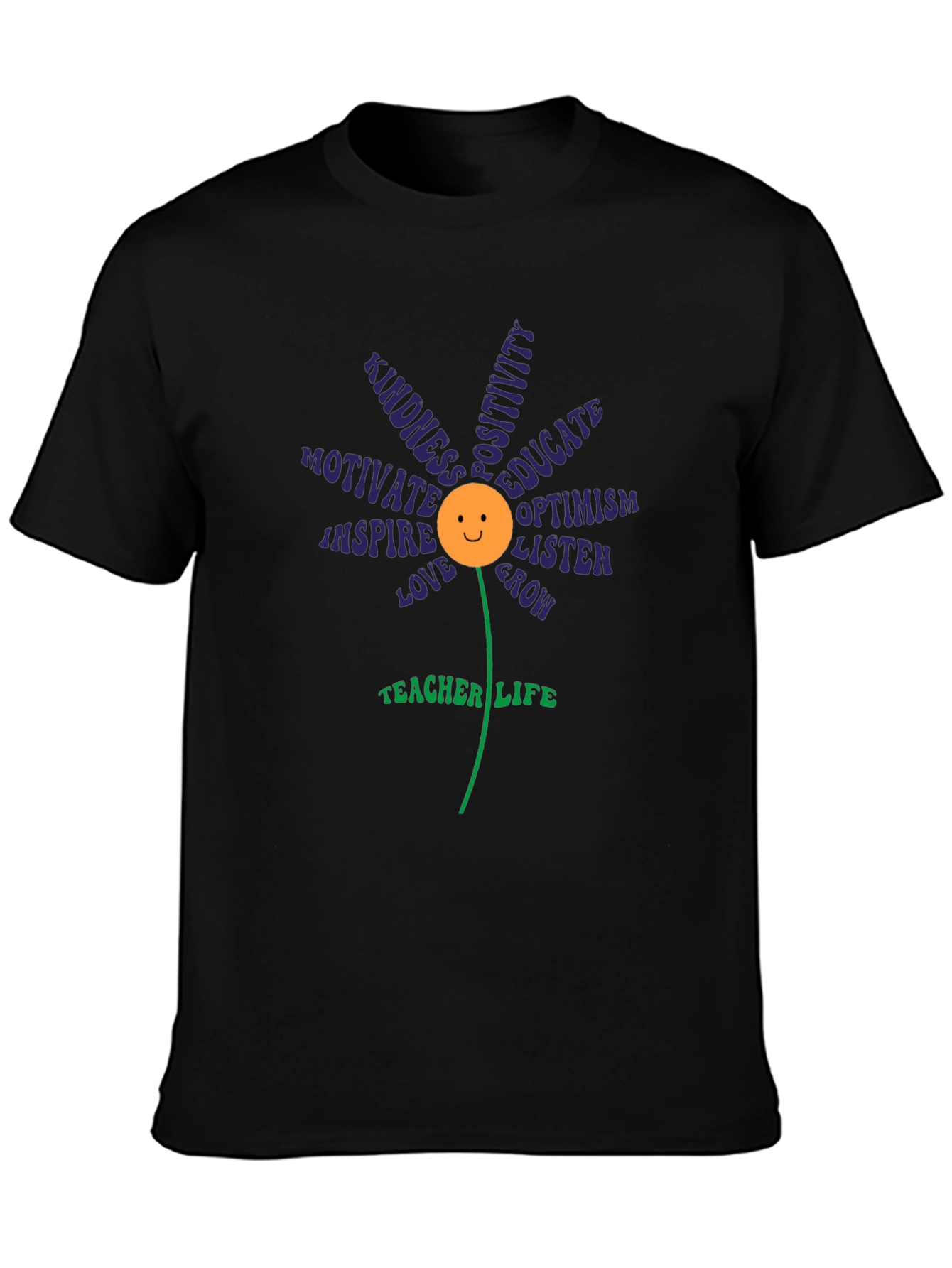 Teacher Life Flower Graphic T-Shirt