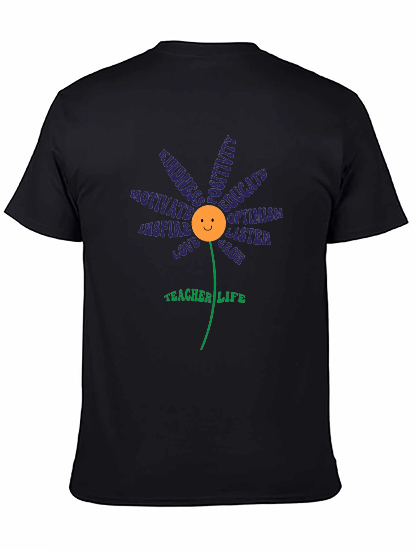 Teacher Life Flower Graphic T-Shirt