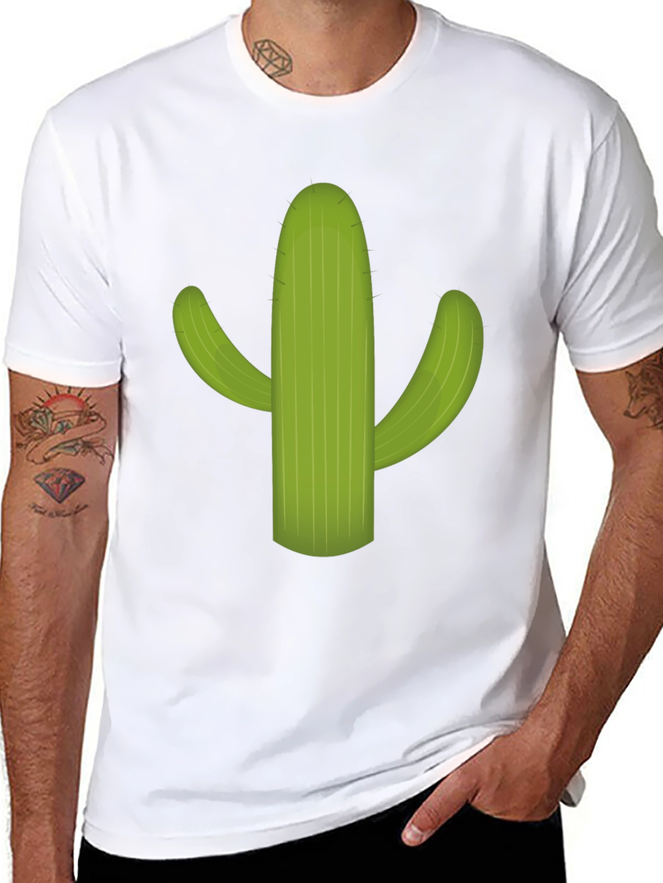 Cactus Graphic T-Shirt - Black Cotton Tee
