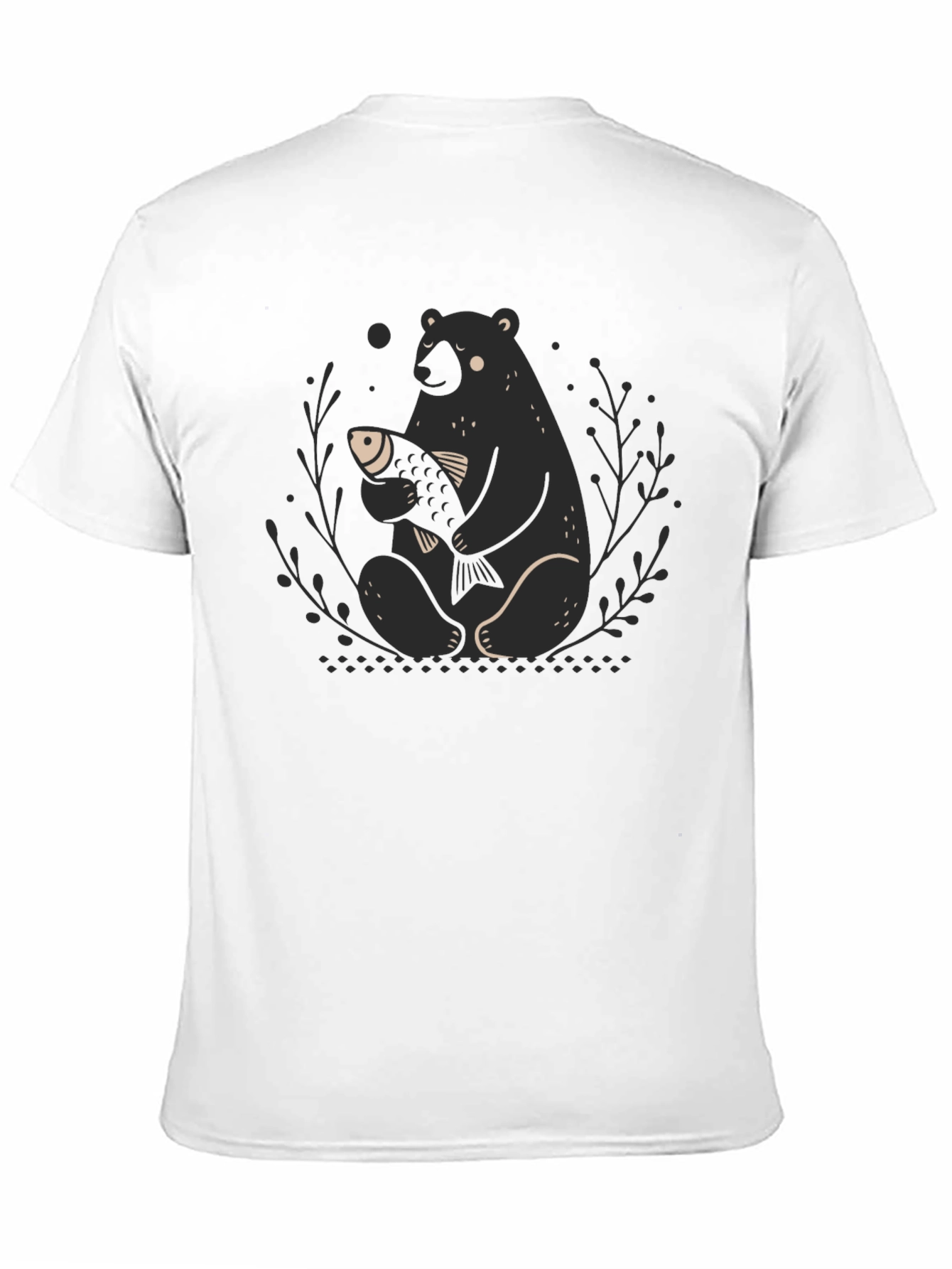 Bear Hugs Fish Graphic Tee - Soft Cotton Blend