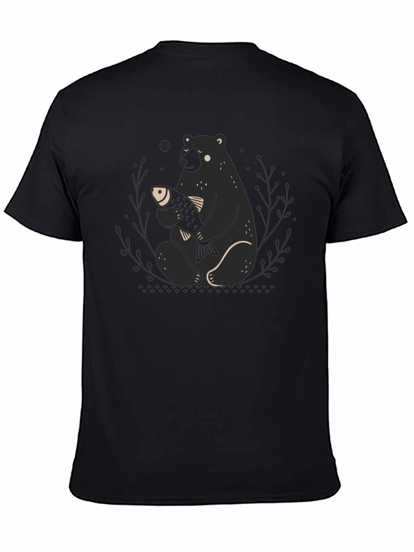 Bear Hugs Fish Graphic Tee - Soft Cotton Blend