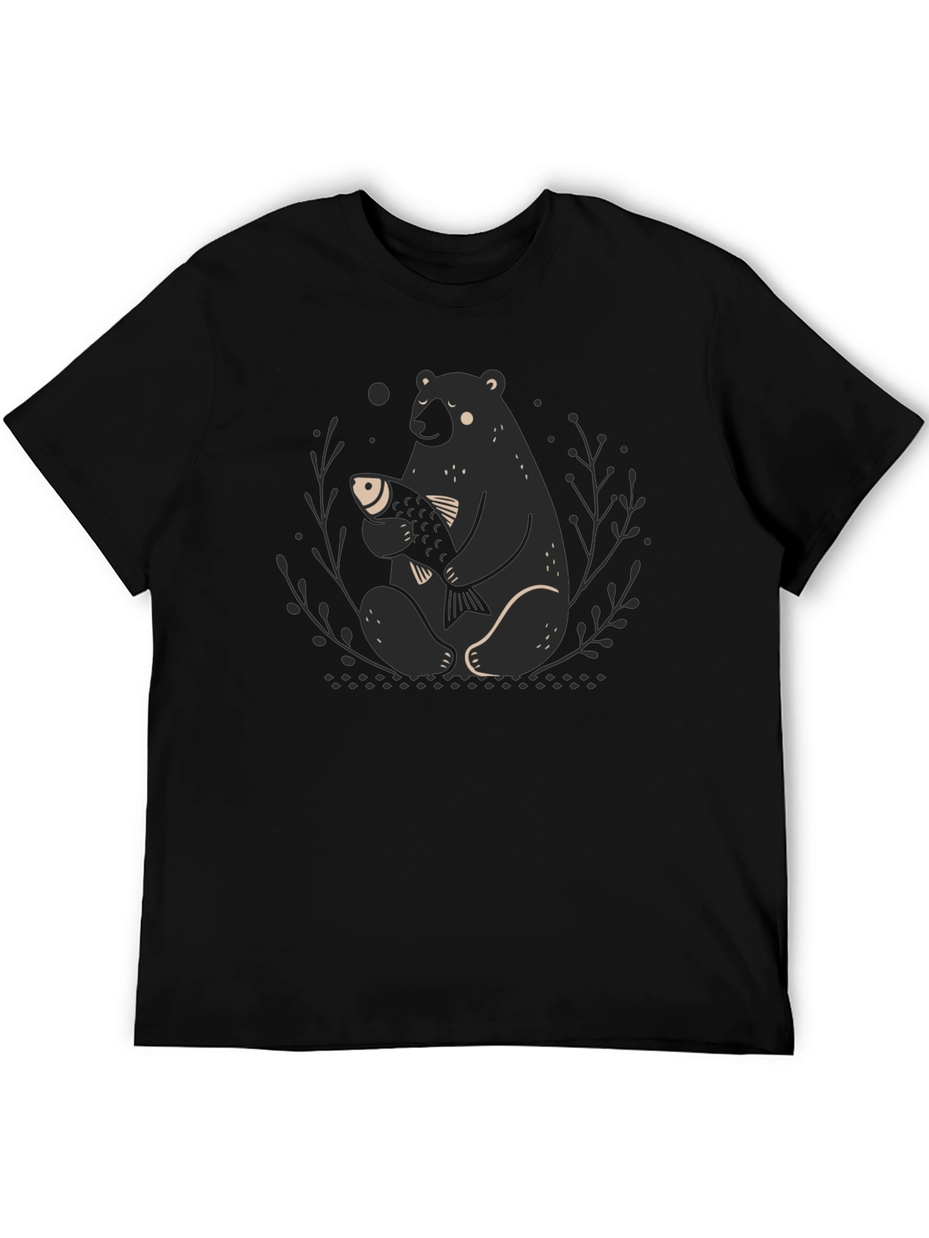 Bear Hugs Fish Graphic Tee - Soft Cotton Blend
