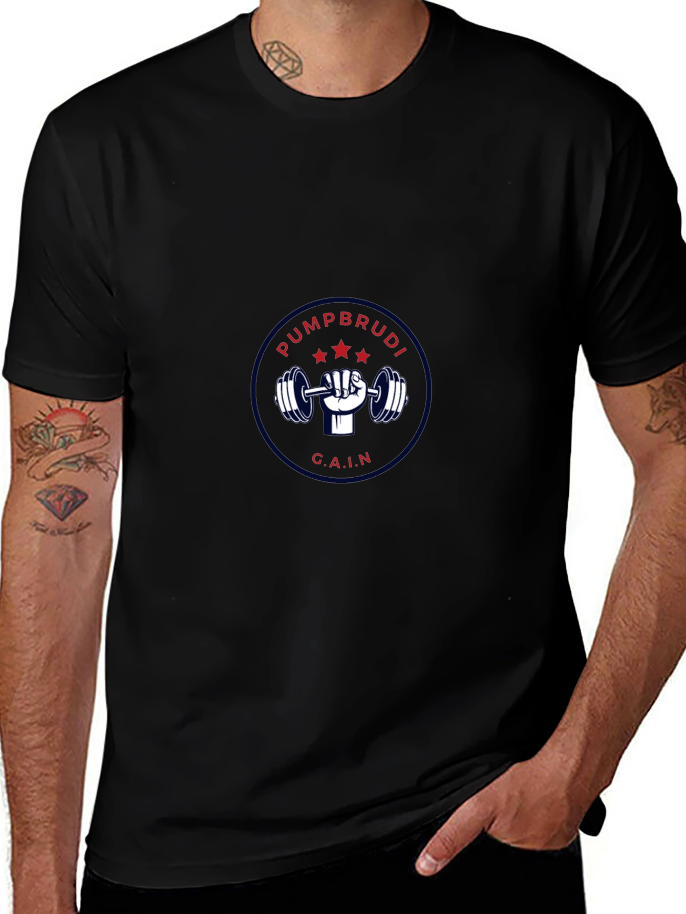 Pumpbrudi C.A.I.N. Black T-Shirt Gym Motivation