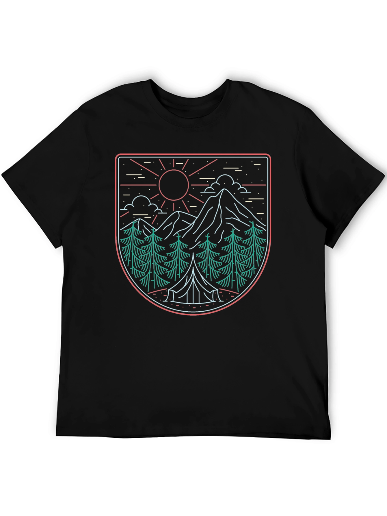 Nature Graphic Tee - Camping Adventure Design