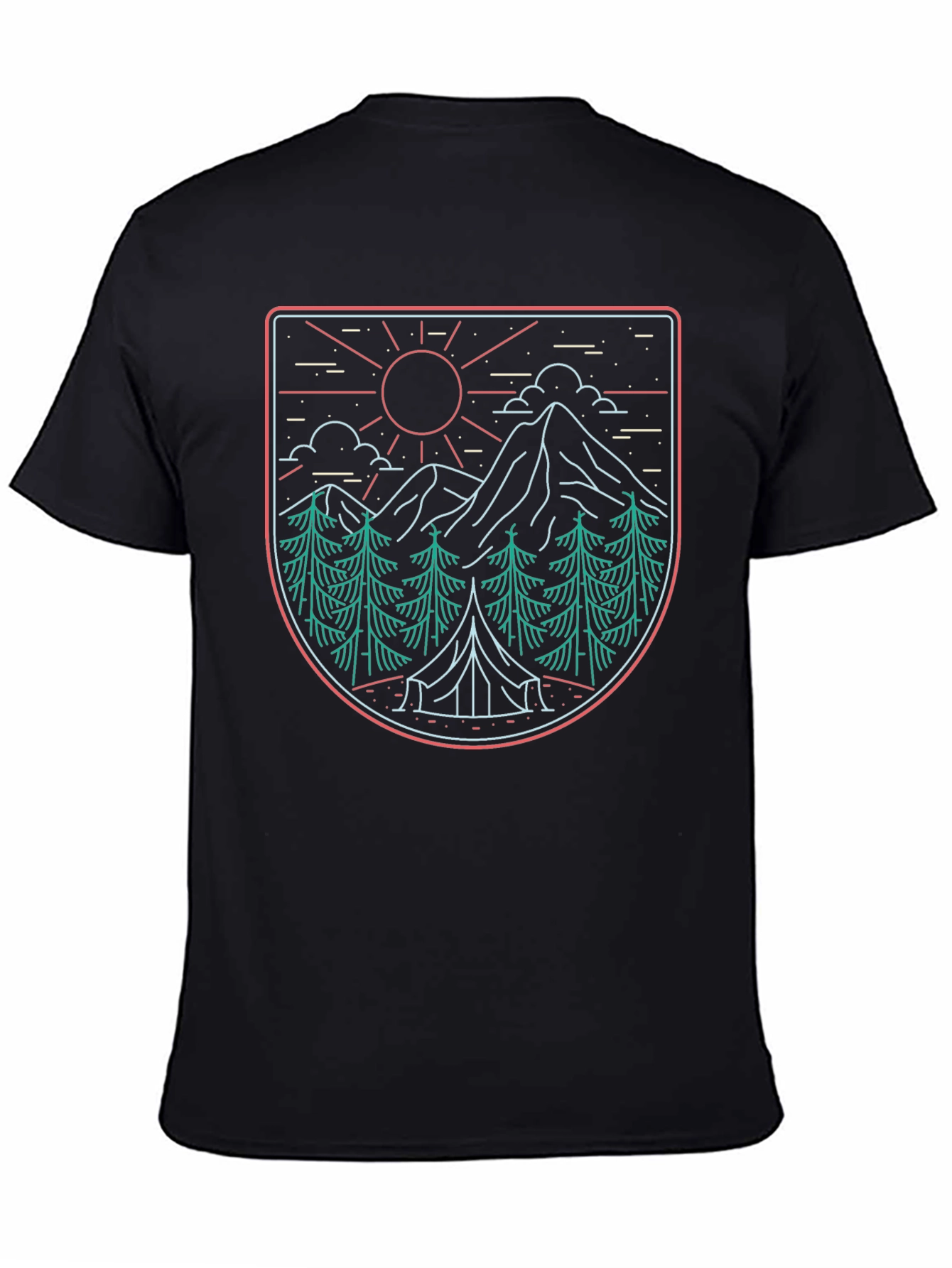 Nature Graphic Tee - Camping Adventure Design