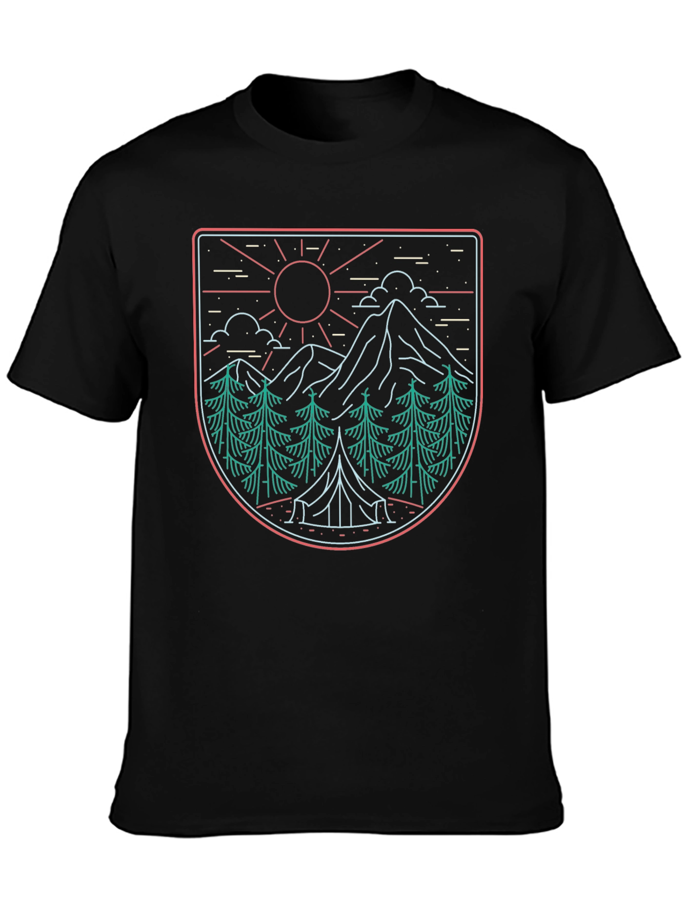 Nature Graphic Tee - Camping Adventure Design