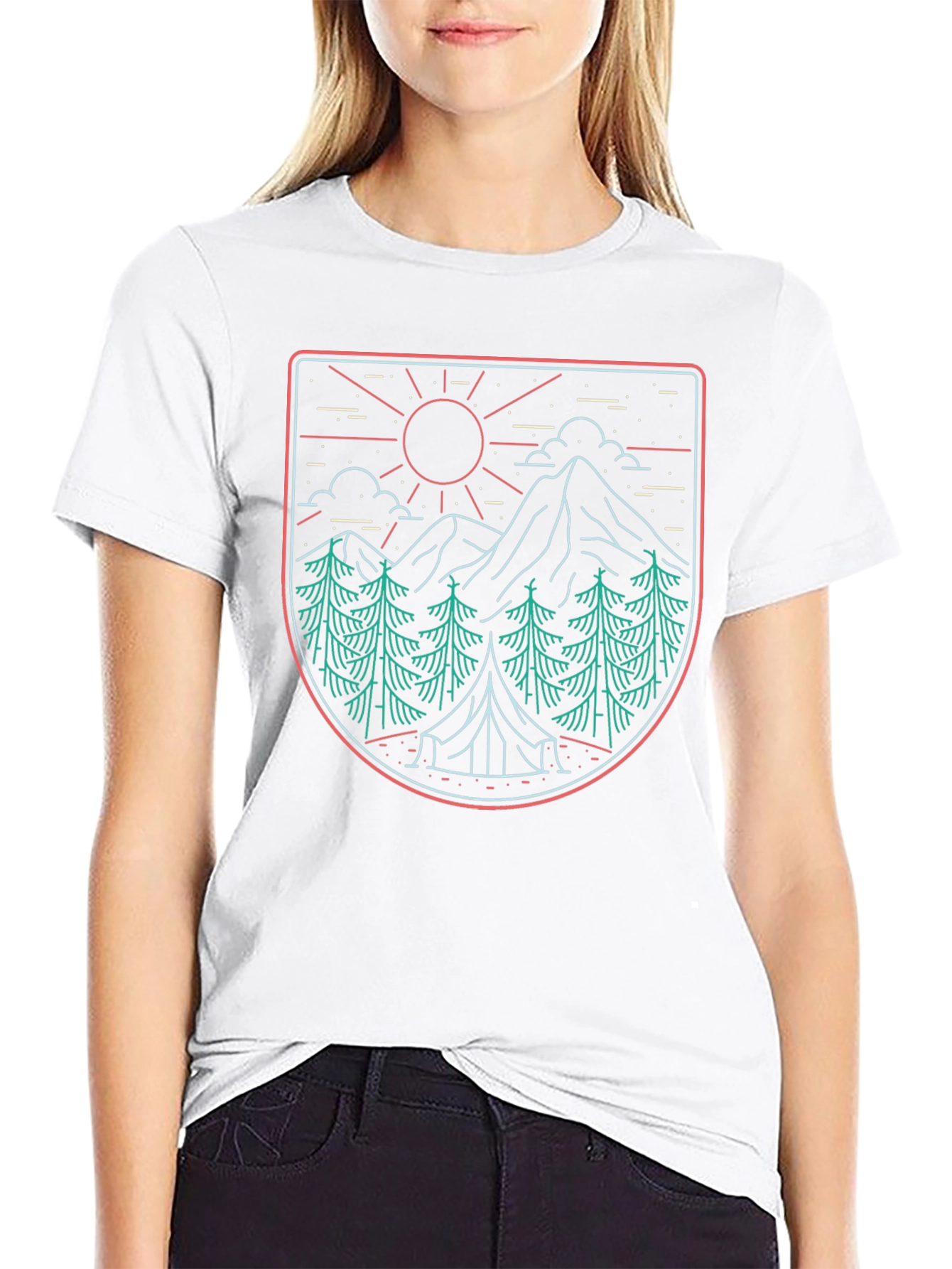 Nature Graphic Tee - Camping Adventure Design