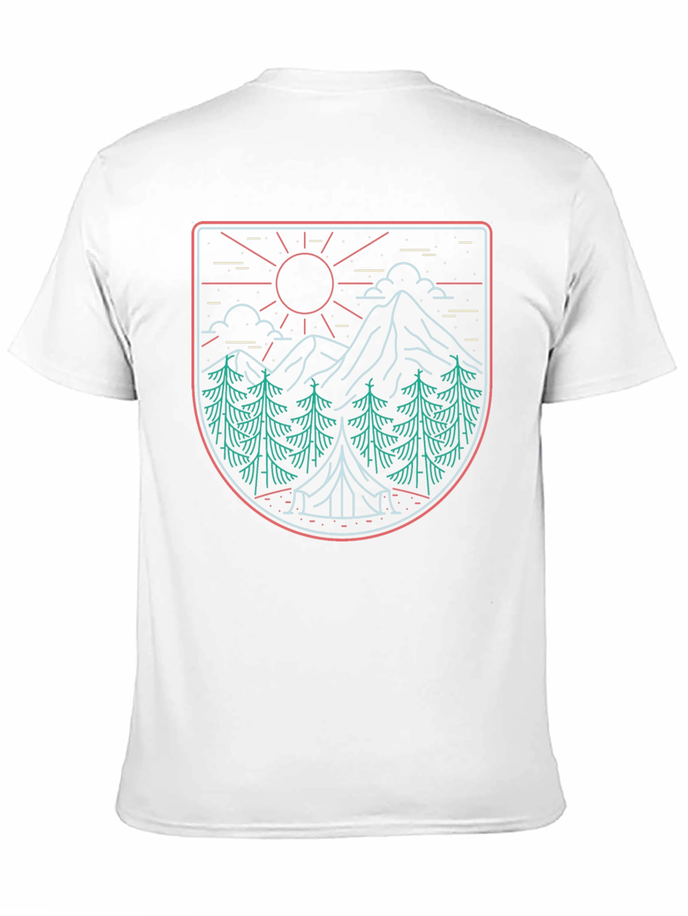 Nature Graphic Tee - Camping Adventure Design
