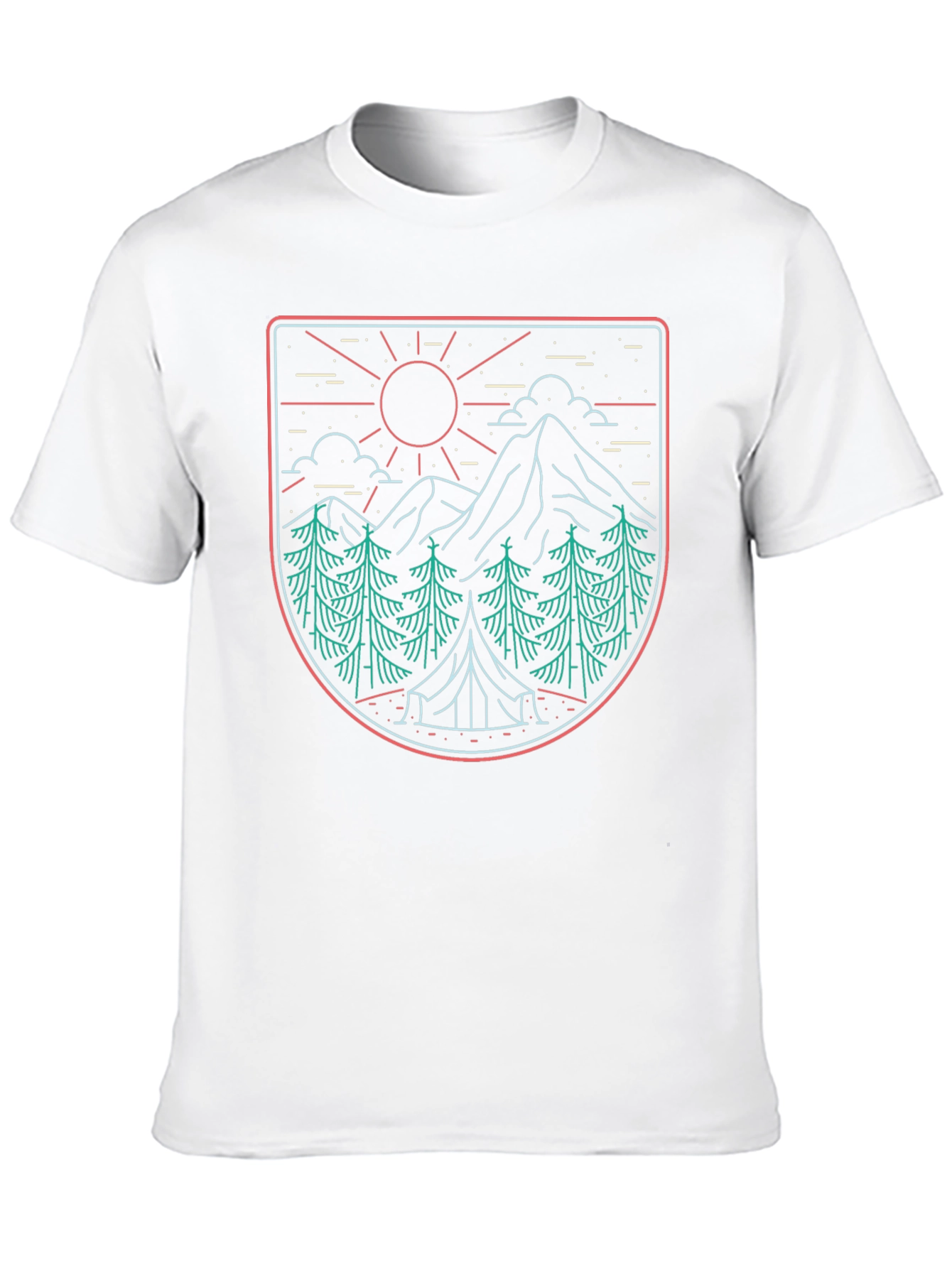 Nature Graphic Tee - Camping Adventure Design