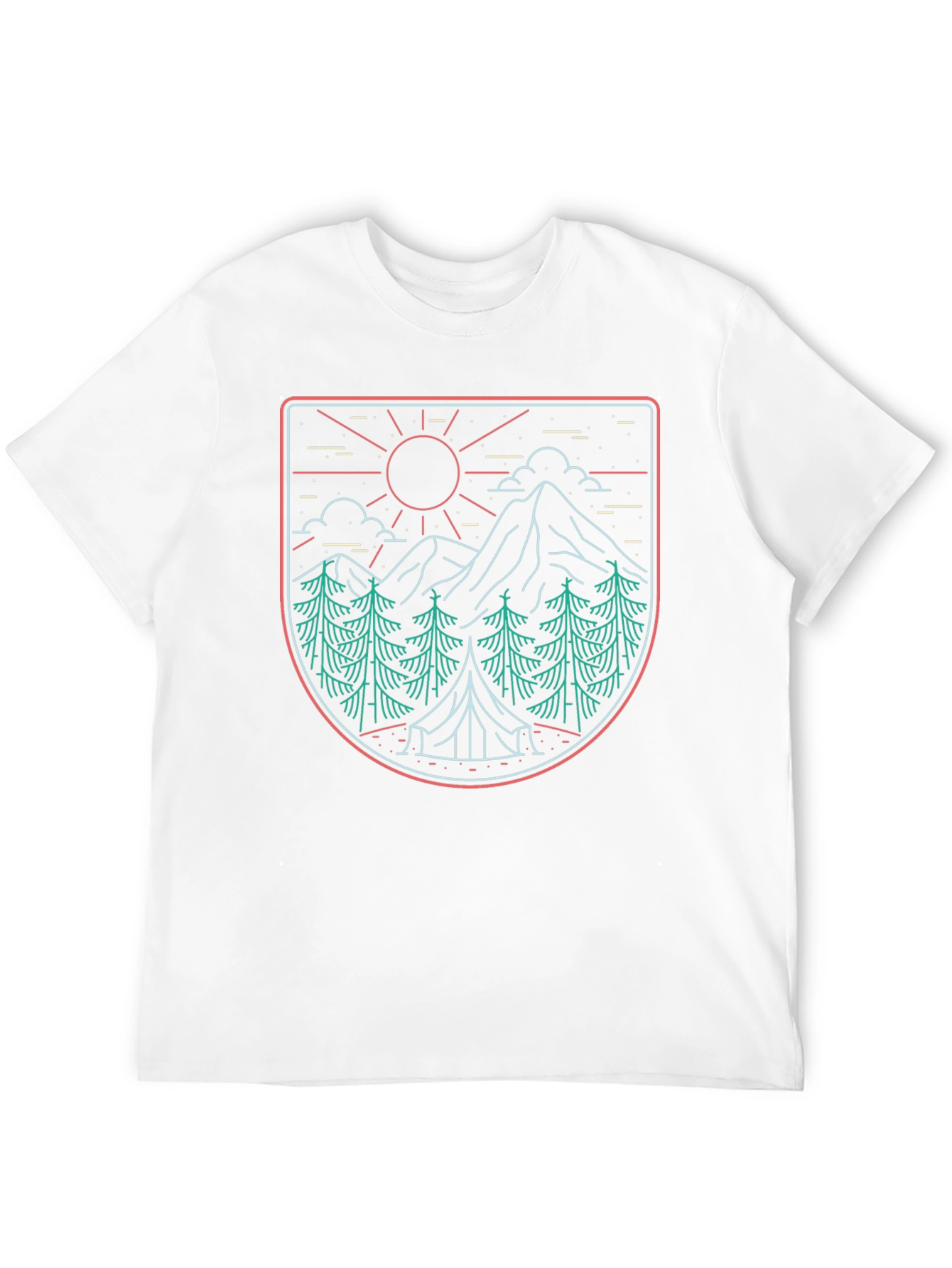 Nature Graphic Tee - Camping Adventure Design