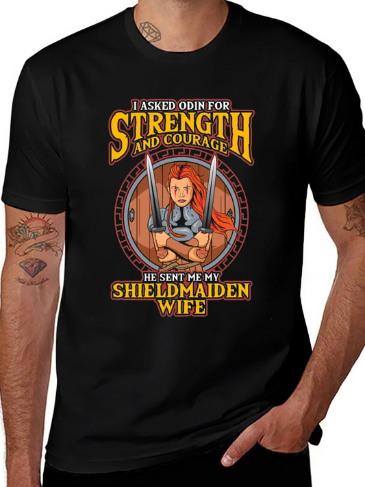 Odin Shieldmaiden Wife Graphic T-Shirt