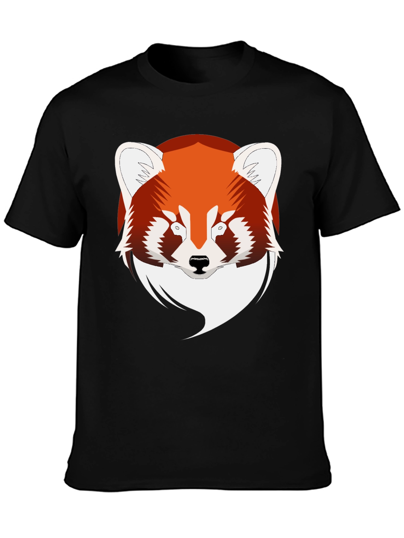 Red Panda Graphic Black T-Shirt