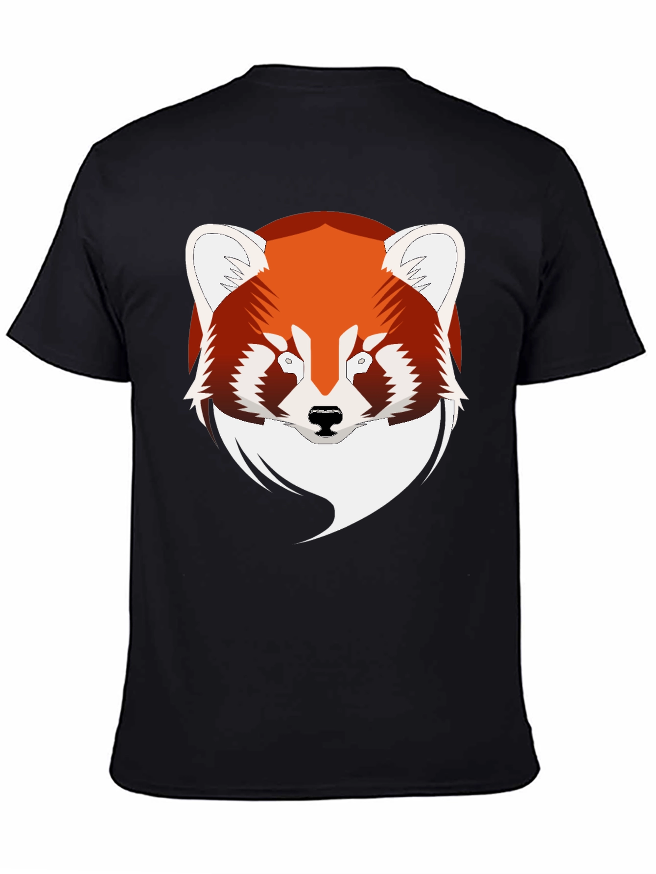 Red Panda Graphic Black T-Shirt