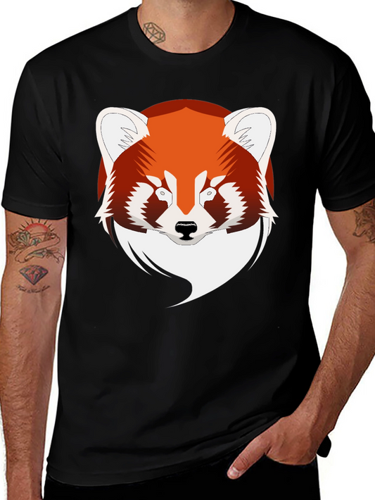 Red Panda Graphic Black T-Shirt