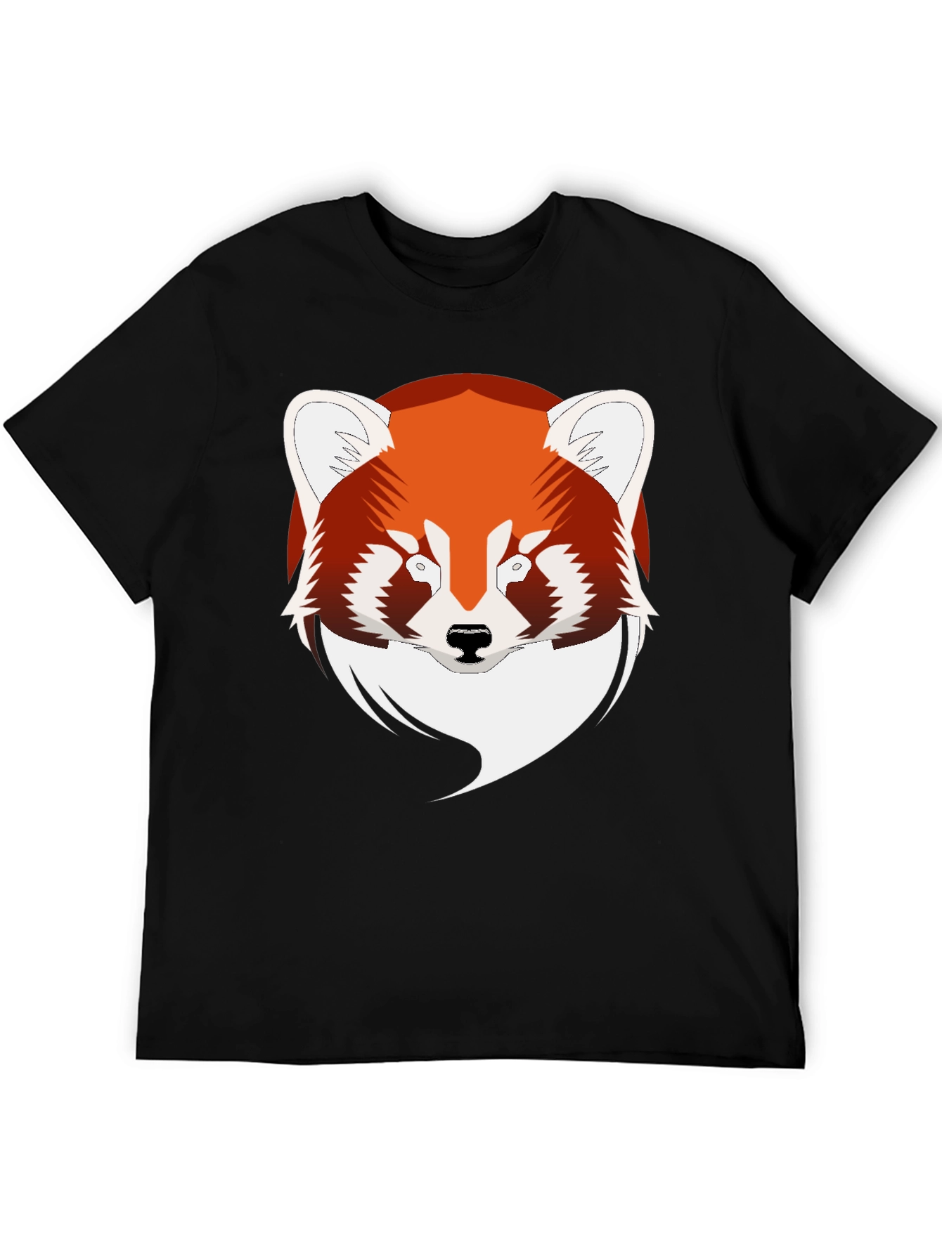 Red Panda Graphic Black T-Shirt