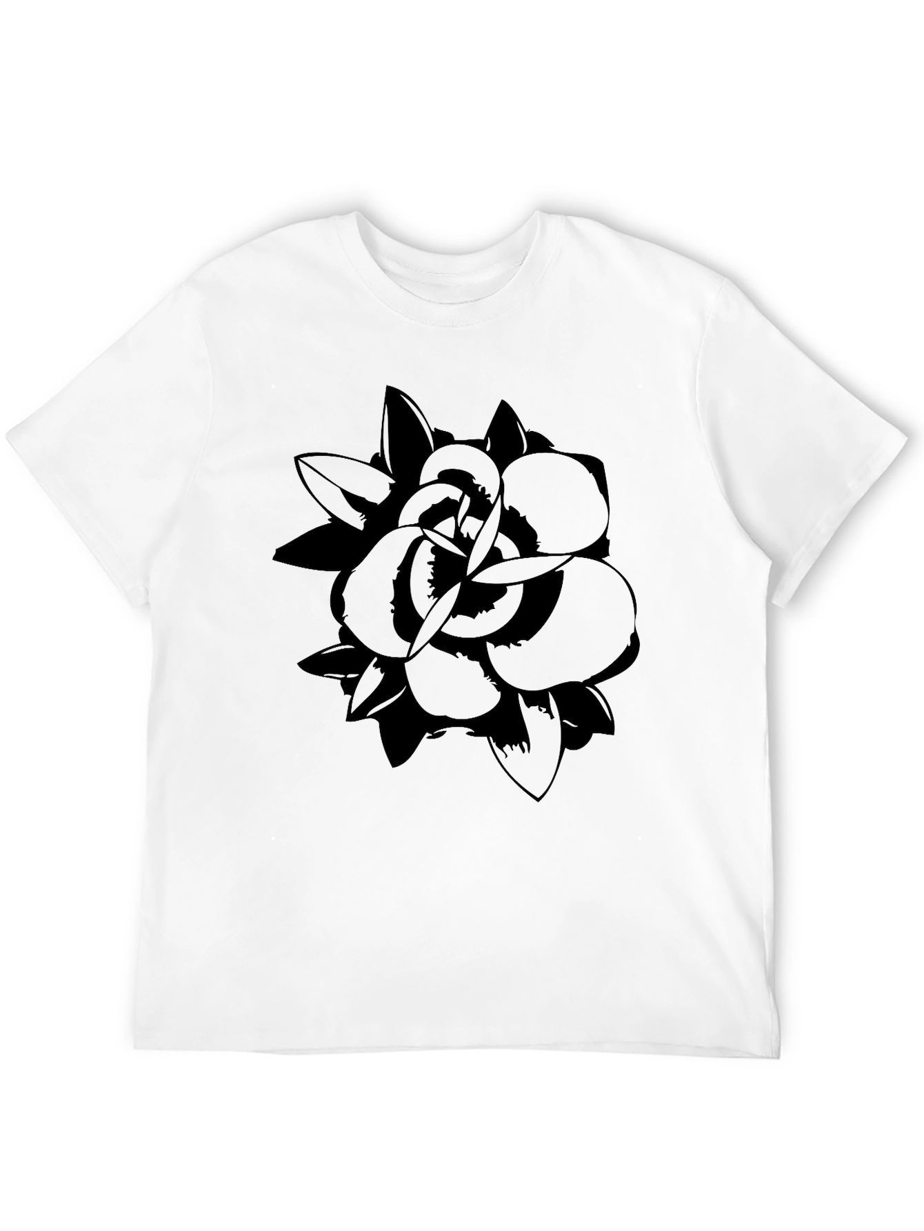 Black Floral Graphic Tee - Modern Style