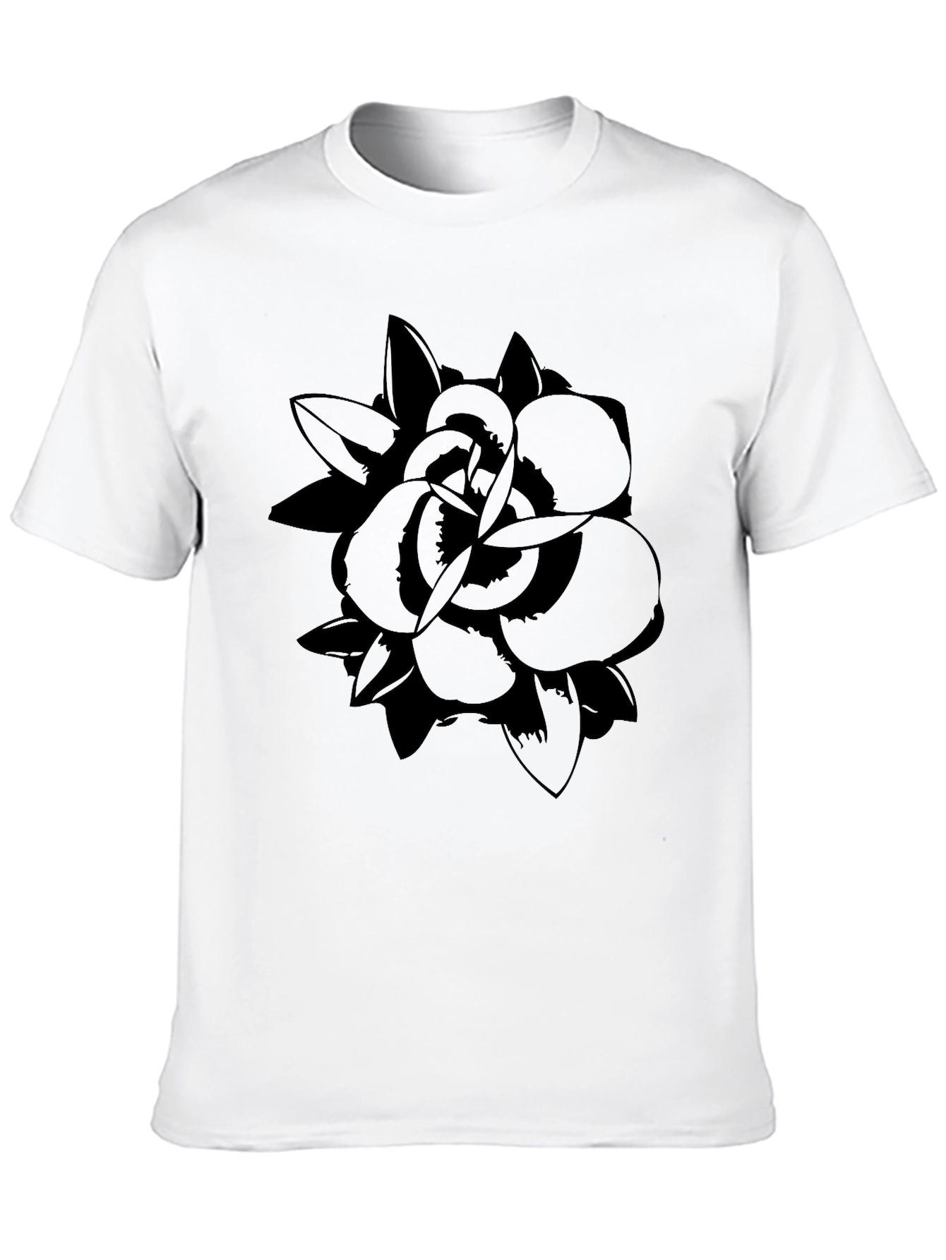 Black Floral Graphic Tee - Modern Style