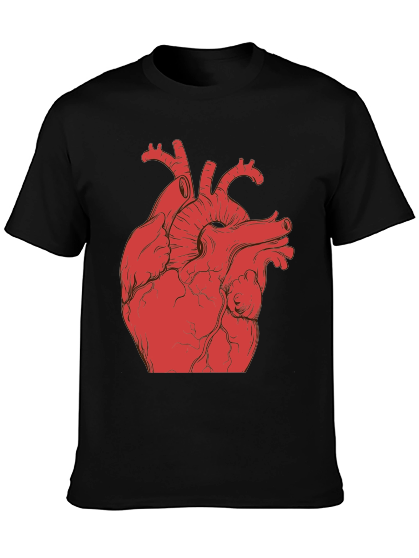 Anatomical Heart Graphic T-Shirt - Black