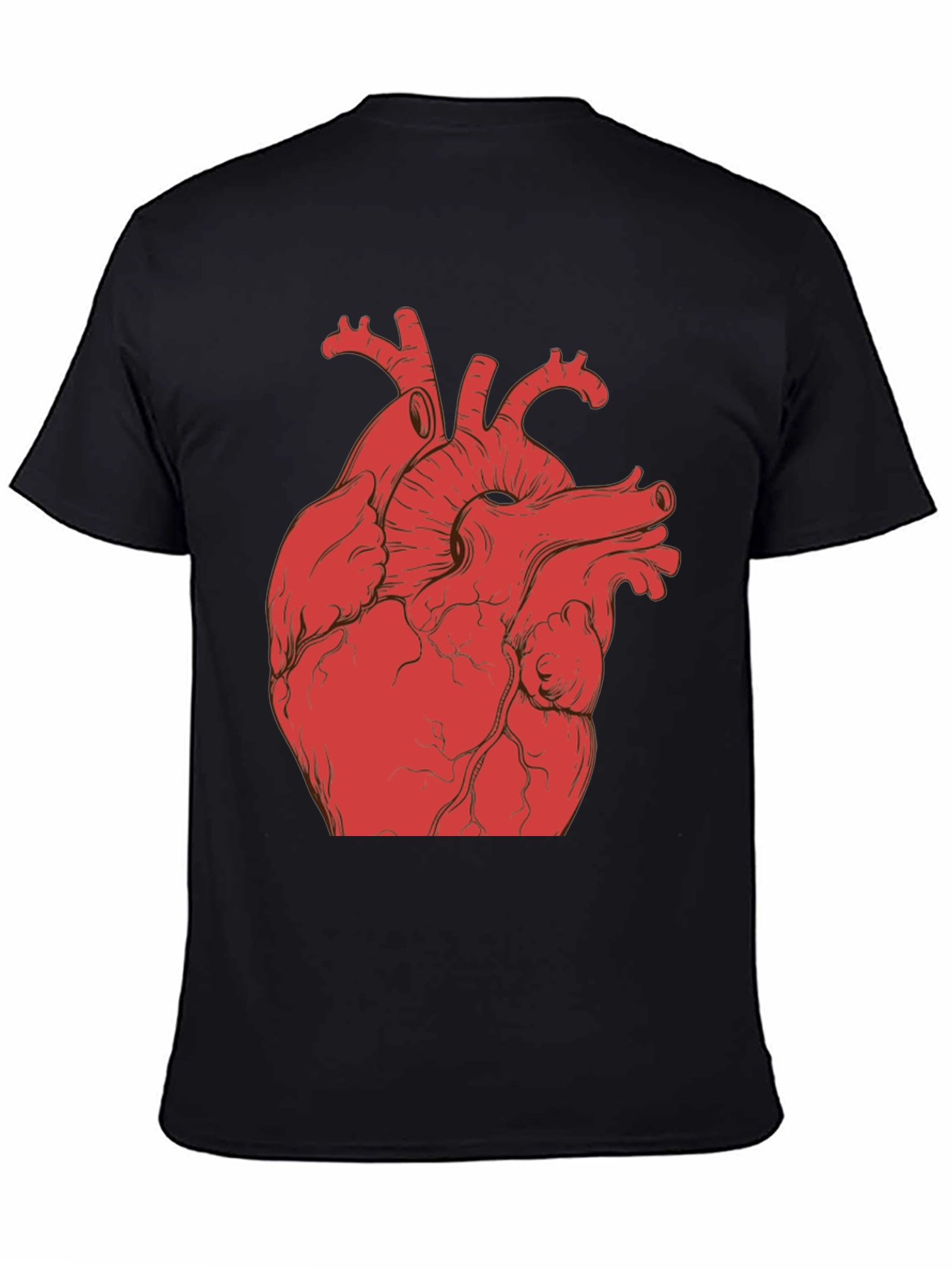 Anatomical Heart Graphic T-Shirt - Black