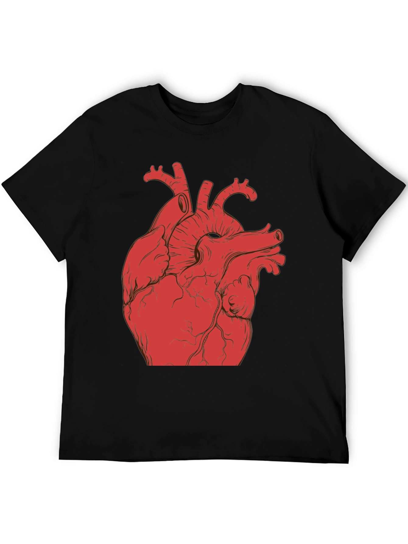Anatomical Heart Graphic T-Shirt - Black