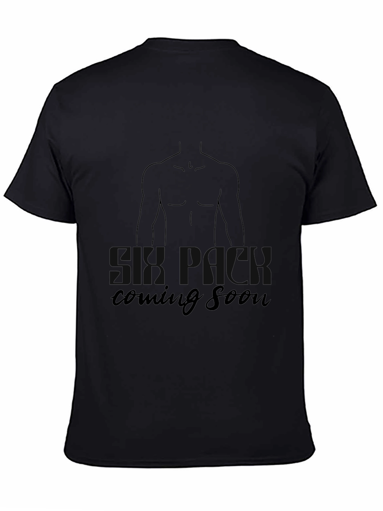 Workout Coming Soon Black Graphic T-Shirt