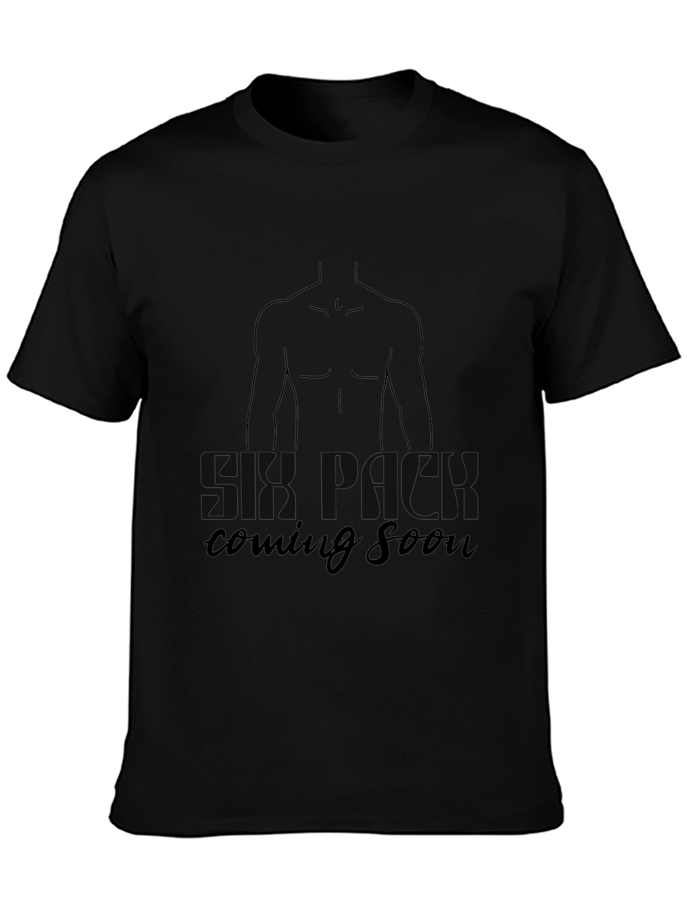 Workout Coming Soon Black Graphic T-Shirt