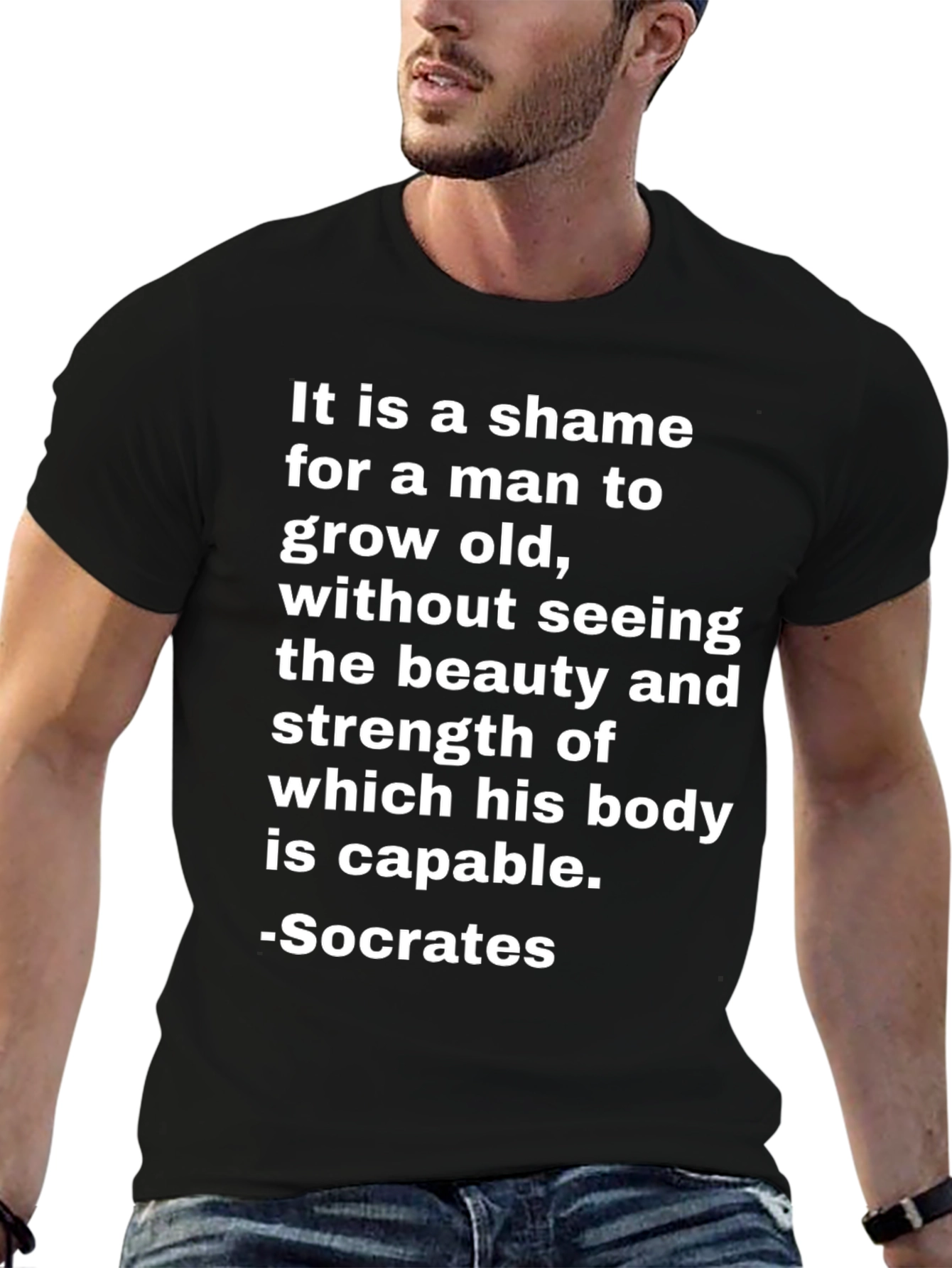 Socrates Quote Black T-Shirt