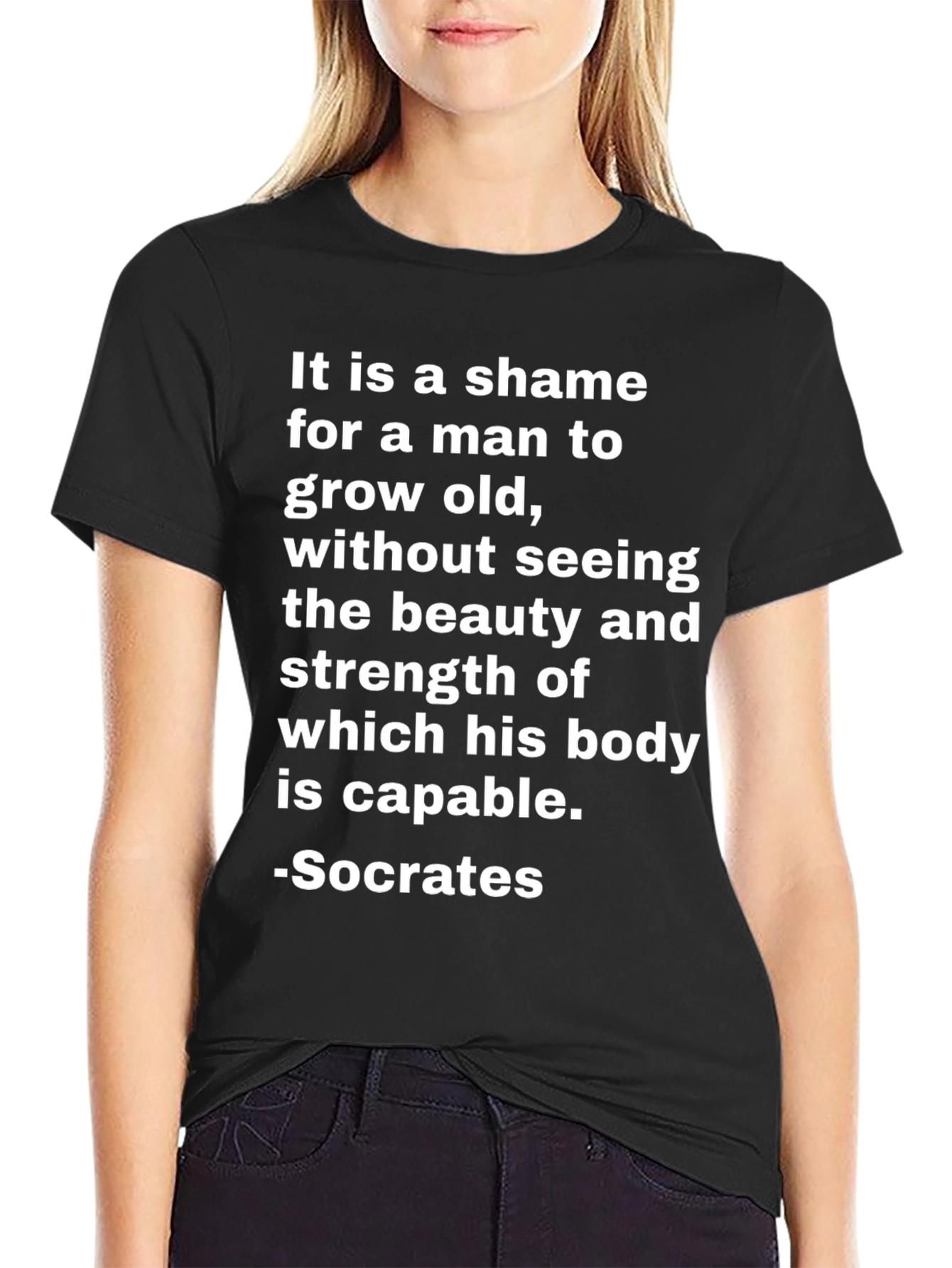 Socrates Quote Black T-Shirt